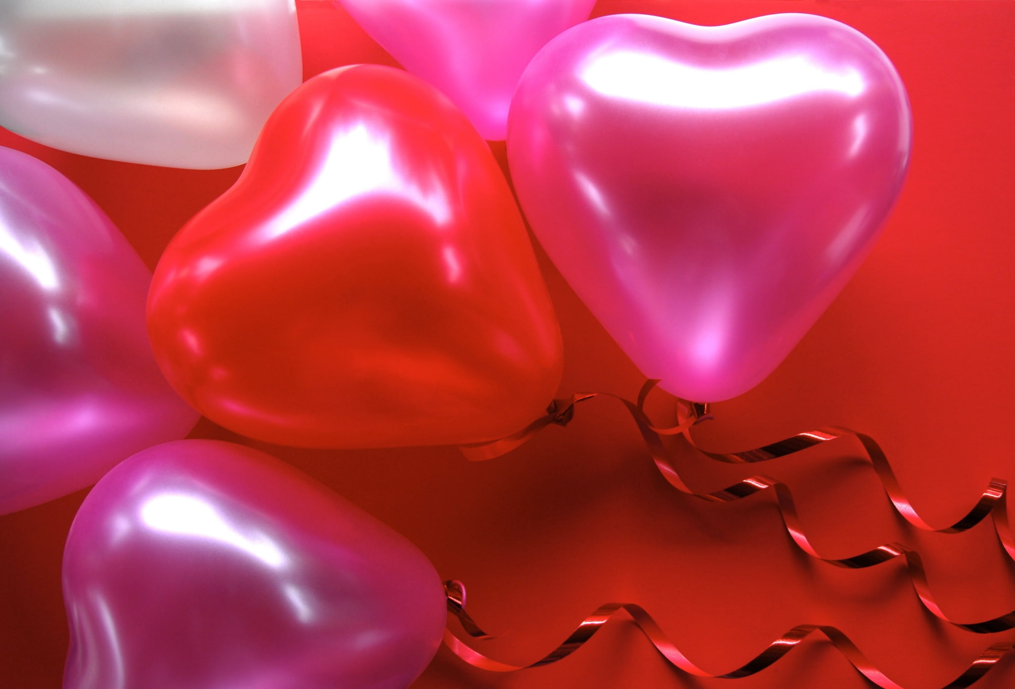 inflatable, love, backgrounds, purple, 1080P, emotion, valentines day - holiday, helium balloon, heart shape, red, no people, party - social event, close-up, HD Wallpaper