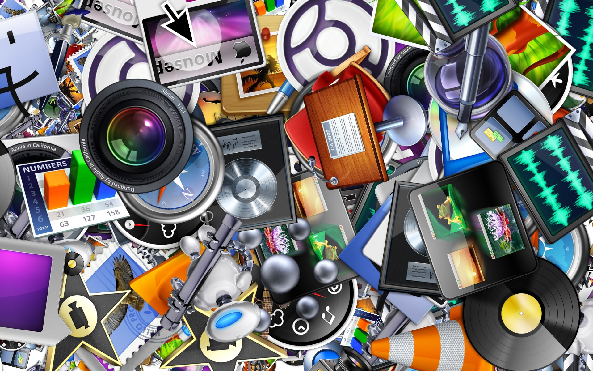 apps, inc, Apple Inc., collage, apples, operating, systems, art, apple, cameras, hd, technology, 1080P, icon, HD Wallpaper