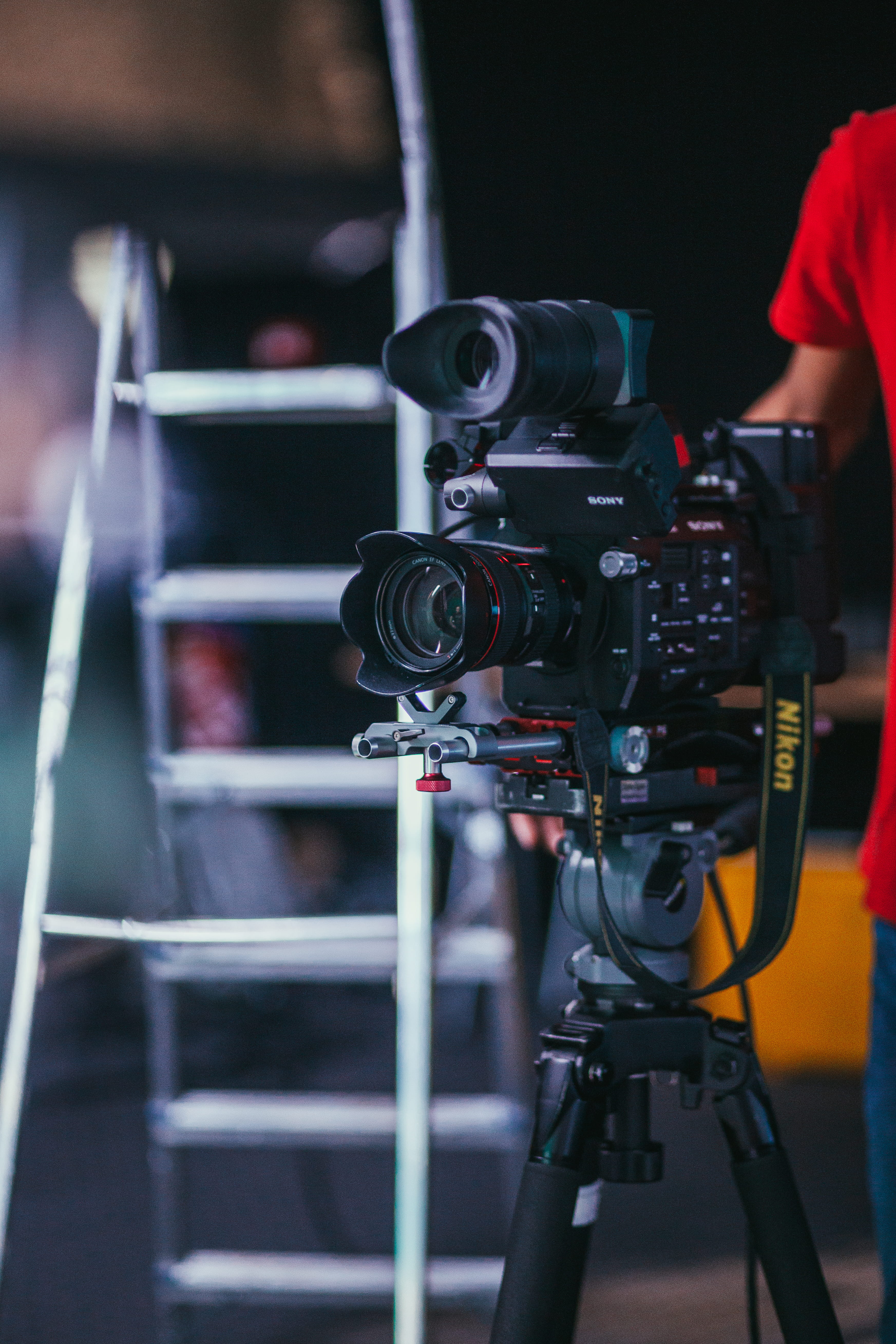 nikon, occupation, backgrounds, home Video Camera, studio, film, gear, professional, lens - Optical Instrument, video, photographer, single Object, filming, Phone HD Wallpaper