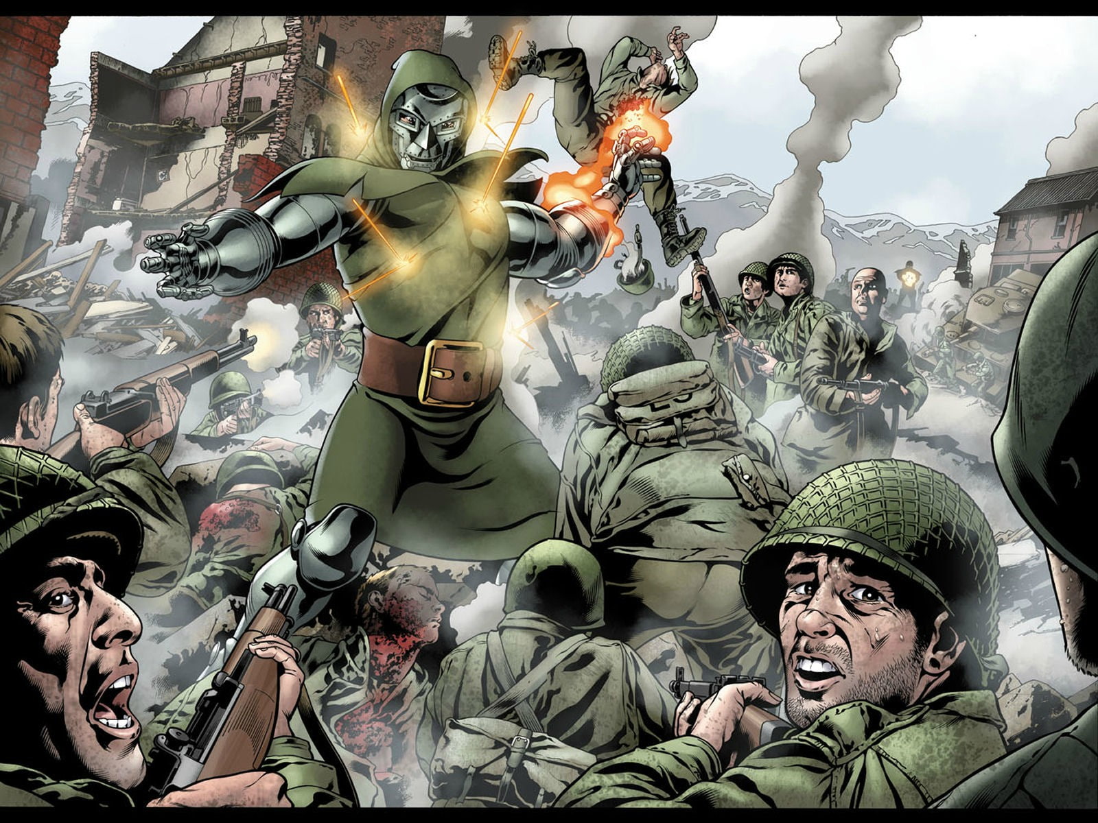 doom, cartoon/comic, doctor, hd, soldiers, 720P, HD Wallpaper