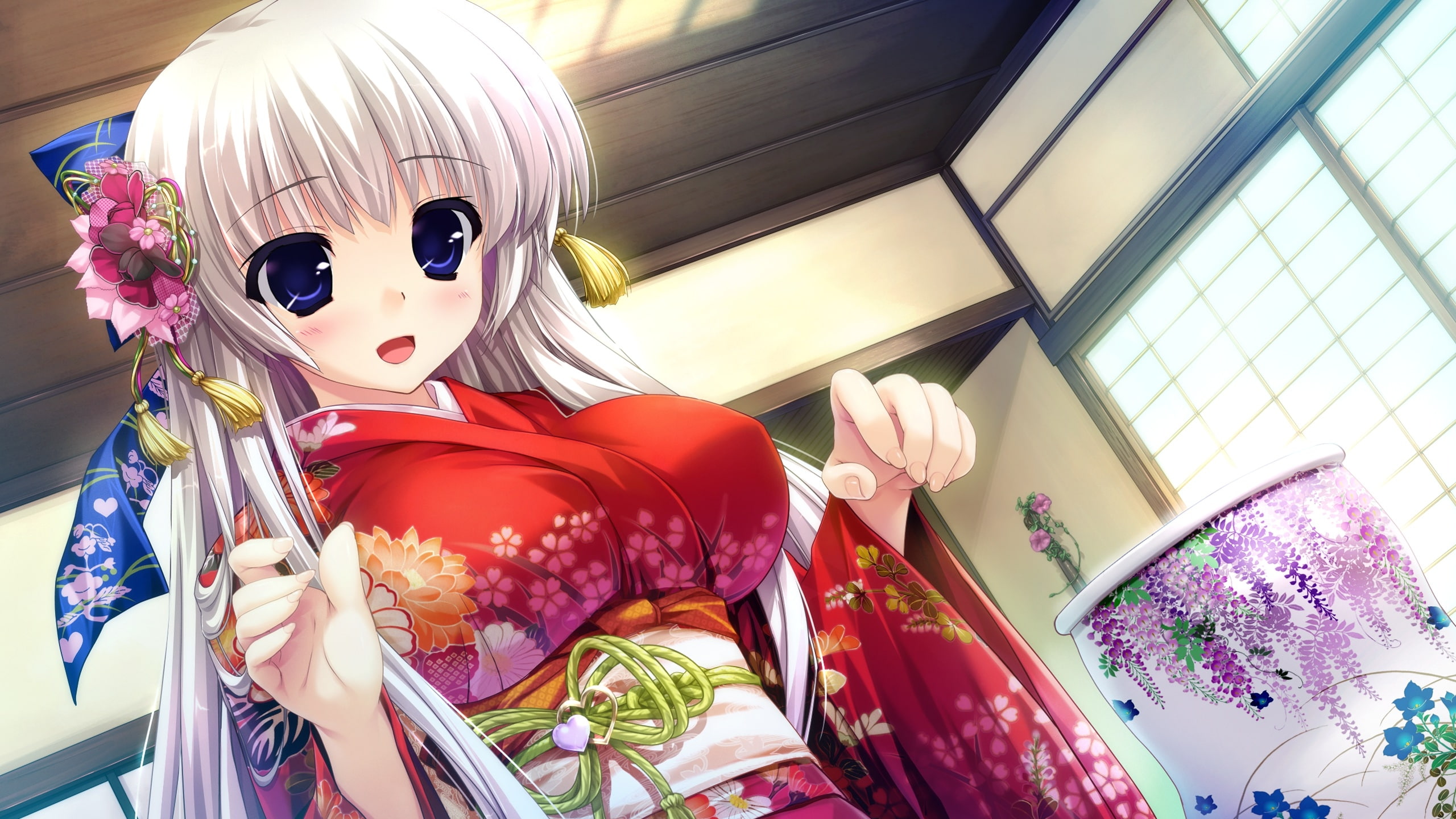 plant, clothes, shintaro, close-up, ashwin, hair, window, low angle view, art and craft, day, decoration, clochette, human representation, flowering plant, HD Wallpaper
