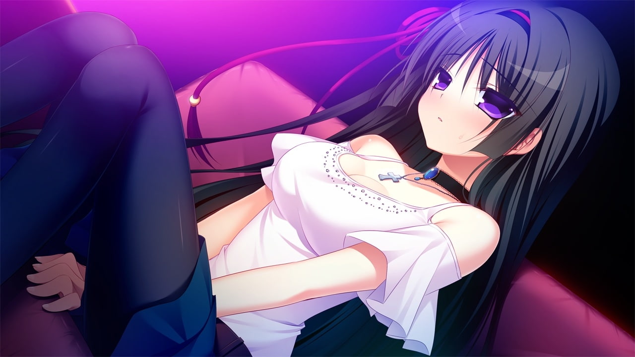 720P, purple, waist up, young adult, visual novel, human representation, human body part, fashion, mannequin, real people, young women, leisure activity, HD Wallpaper