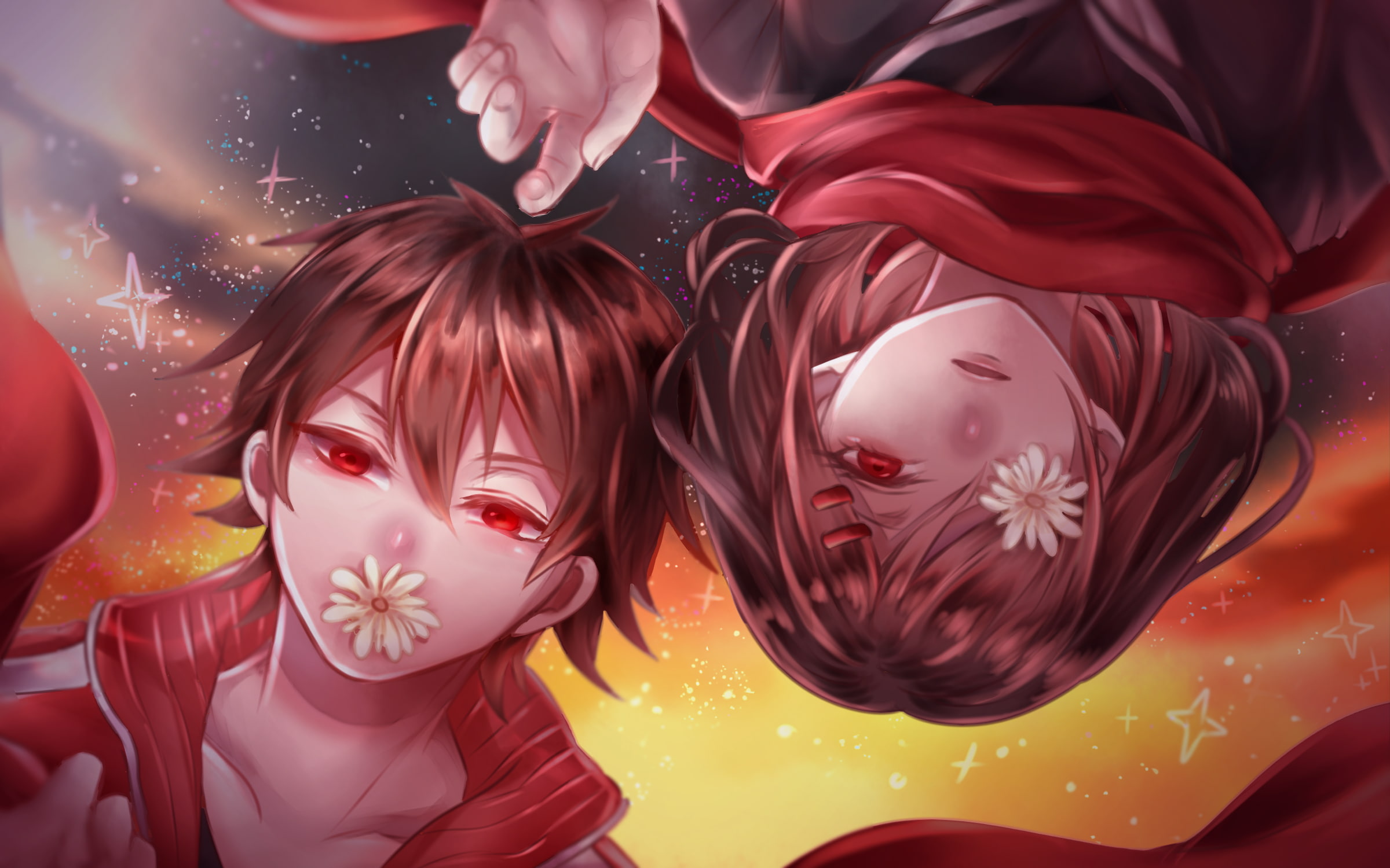 close-up, females, 1080P, kagerou project, real people, flower, plant, tateyama ayano, celebration, scarf, child, kisaragi shintaro, leisure activity, HD Wallpaper