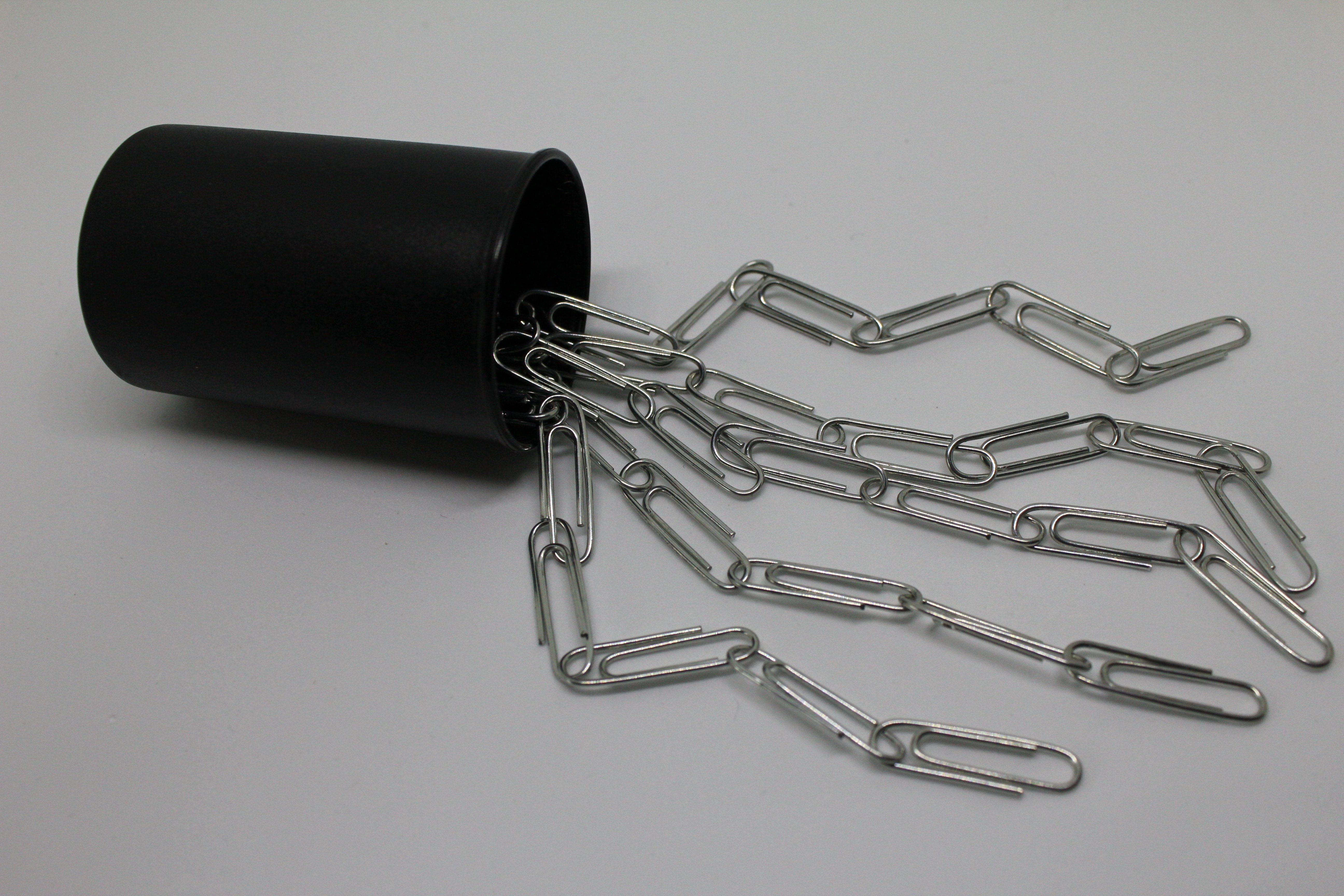 paper, stationery, no people, man made, office, paper clip, studio shot, 5K, close-up, paperclips, metal, silver colored, business, clip, office material, HD Wallpaper