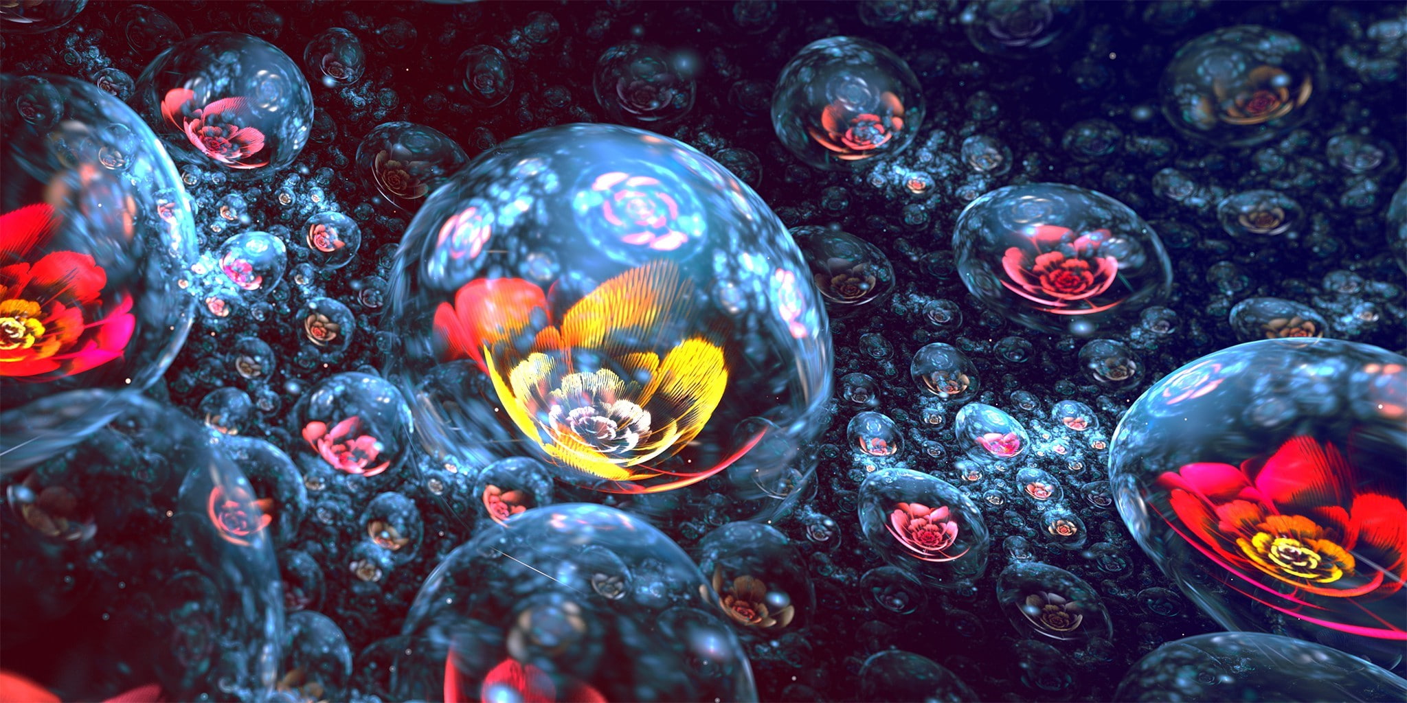 1080P, fractal apophysis flowers digital art 3d fractal flowers sphere abstract, HD Wallpaper