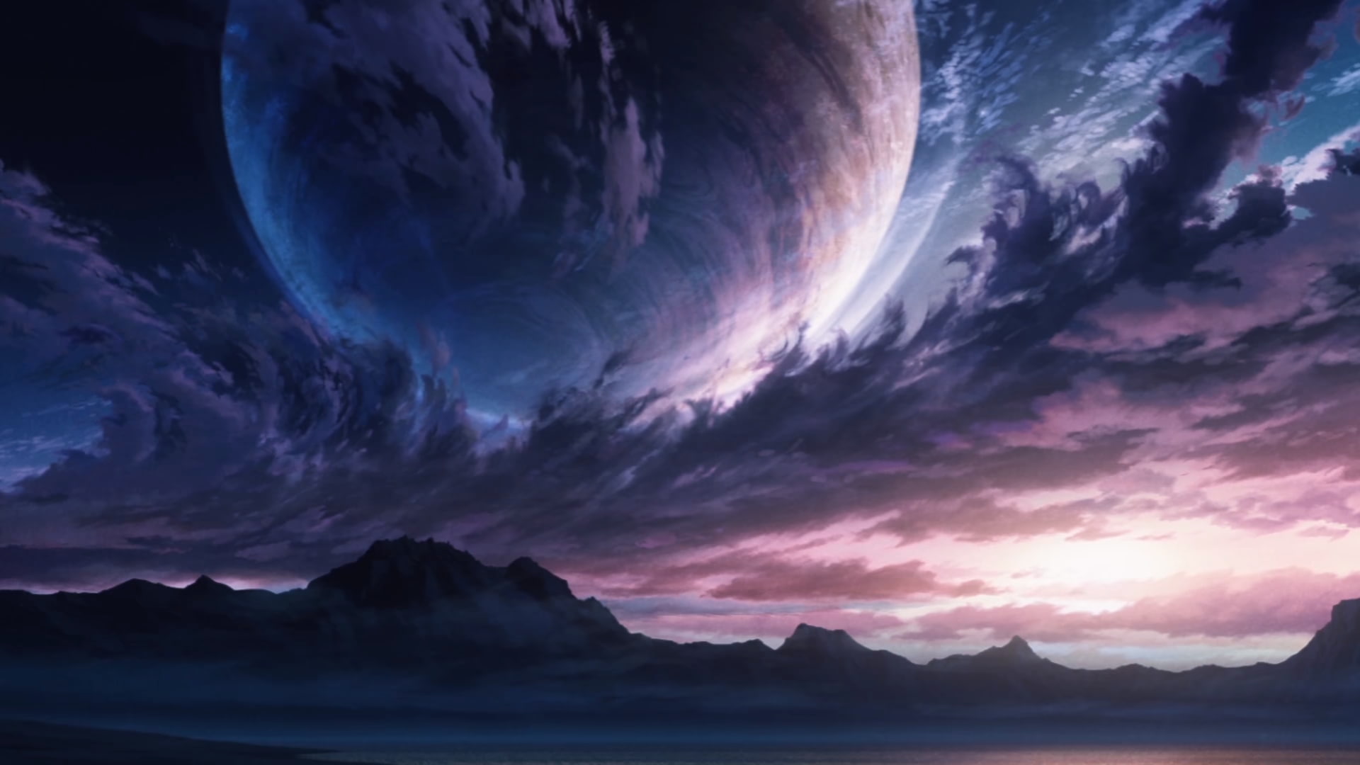 Apophysis, 1080P, cataclysm, clouds, mountains, planet, HD Wallpaper