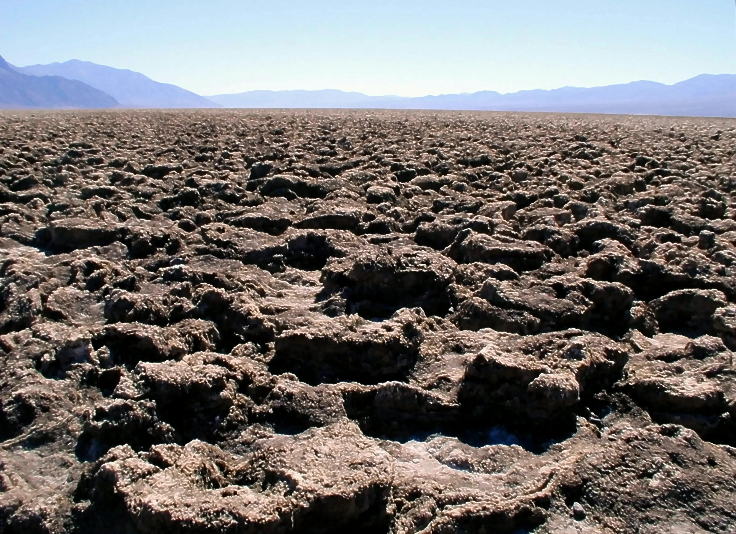 mojave desert, solid, mountain, erosion, devils golf course, usa, eroded, tranquility, deposits, hitzepol, nature, 1080P, no people, day, climate, rock, HD Wallpaper