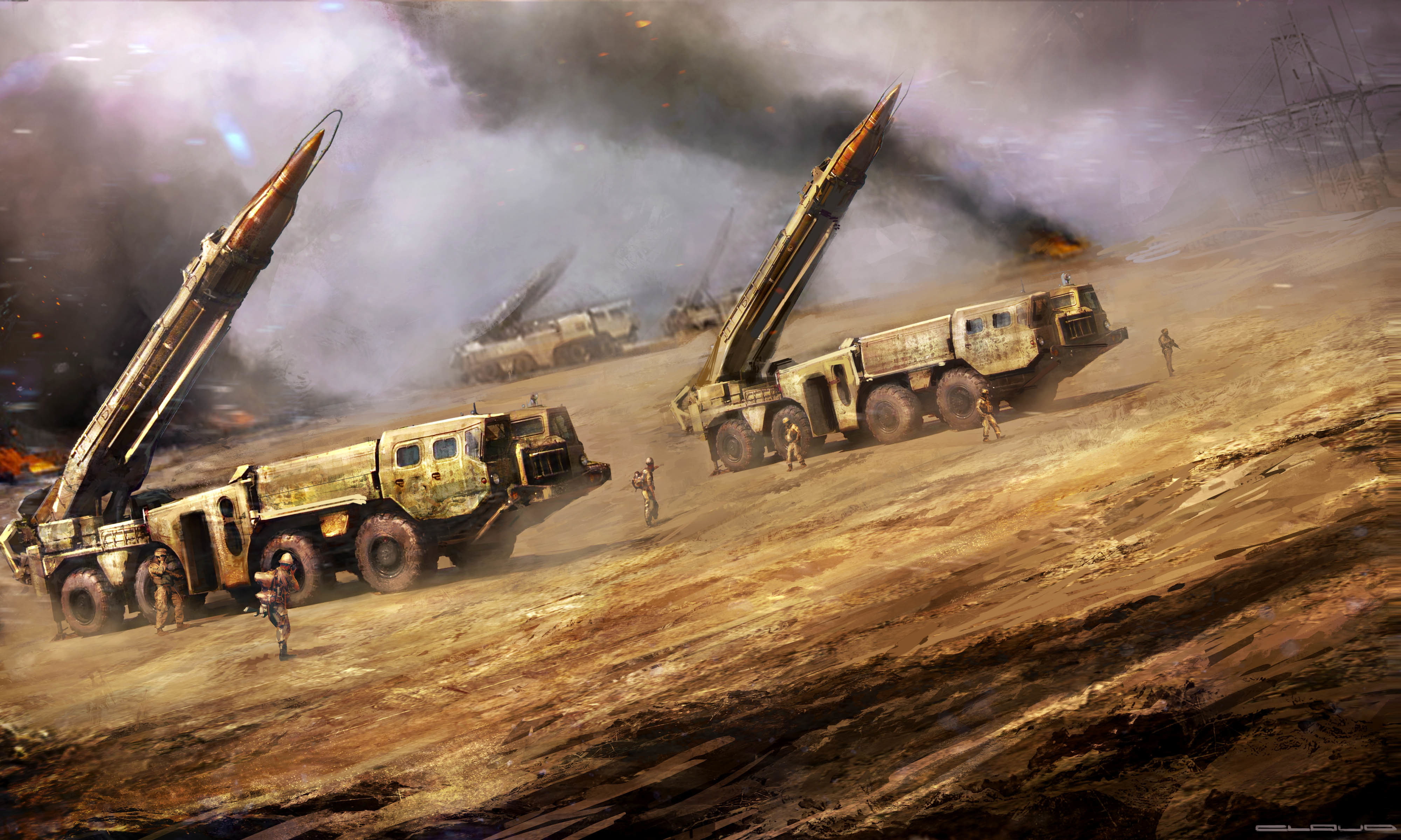 figure, art, SS-1c Scud, 4K, " the stove", fighting position, the export designation for R-300, rocket launchers, unofficially, HD Wallpaper