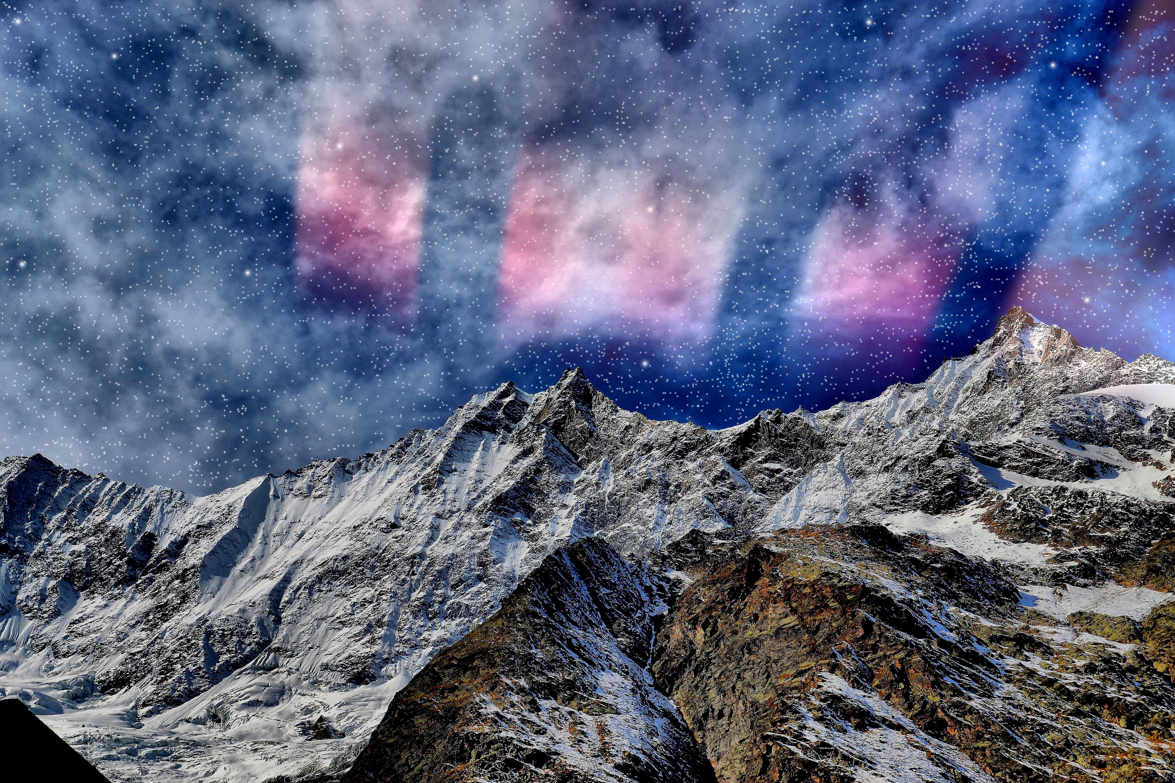 no people, outdoors, astronomy, sky, cloud - sky, environment, sowing, mountain, cold temperature, tranquil scene, pink, scenics - nature, mountain range, HD Wallpaper