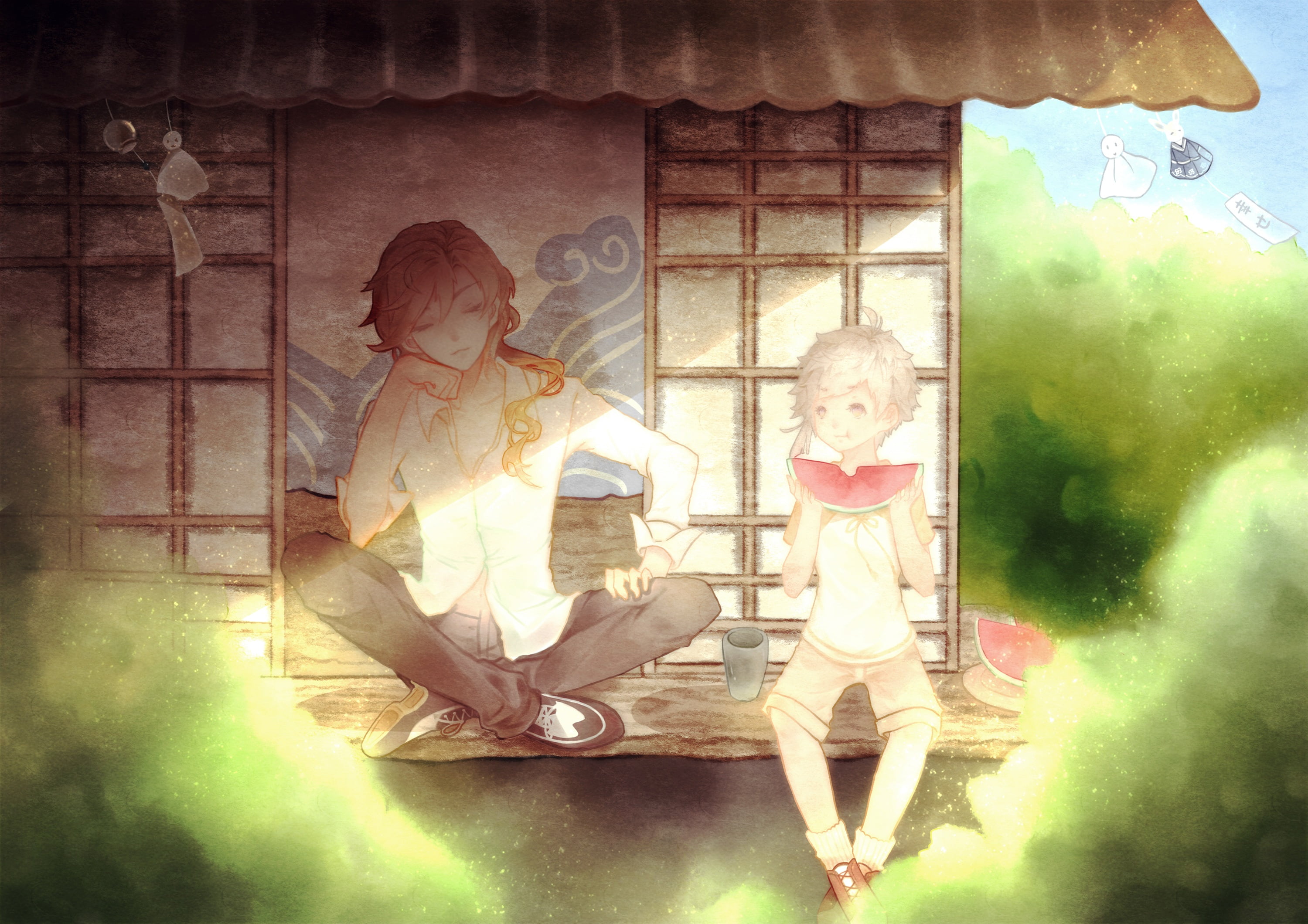Anime, Chuuya Nakahara, Atsushi Nakajima, Bungou Stray Dogs, 2K, HD Wallpaper