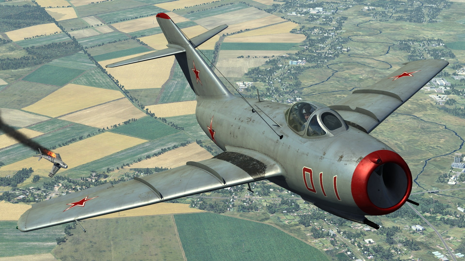 Frontline fighter, MiG-15 bis, KB MiG, 1080P, HD Wallpaper