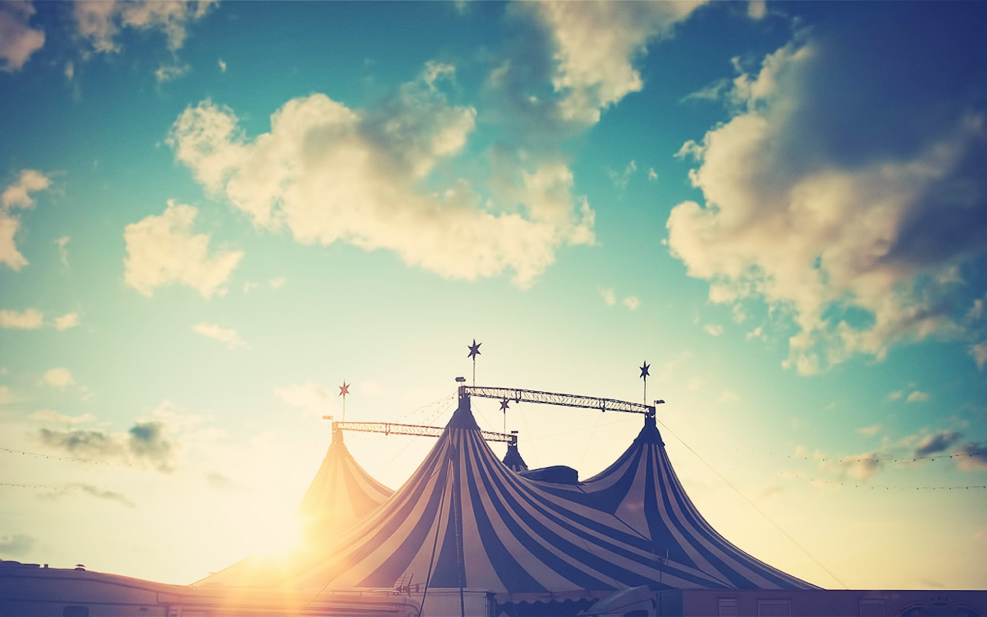 blue, 1080P, nature, circus, HD Wallpaper
