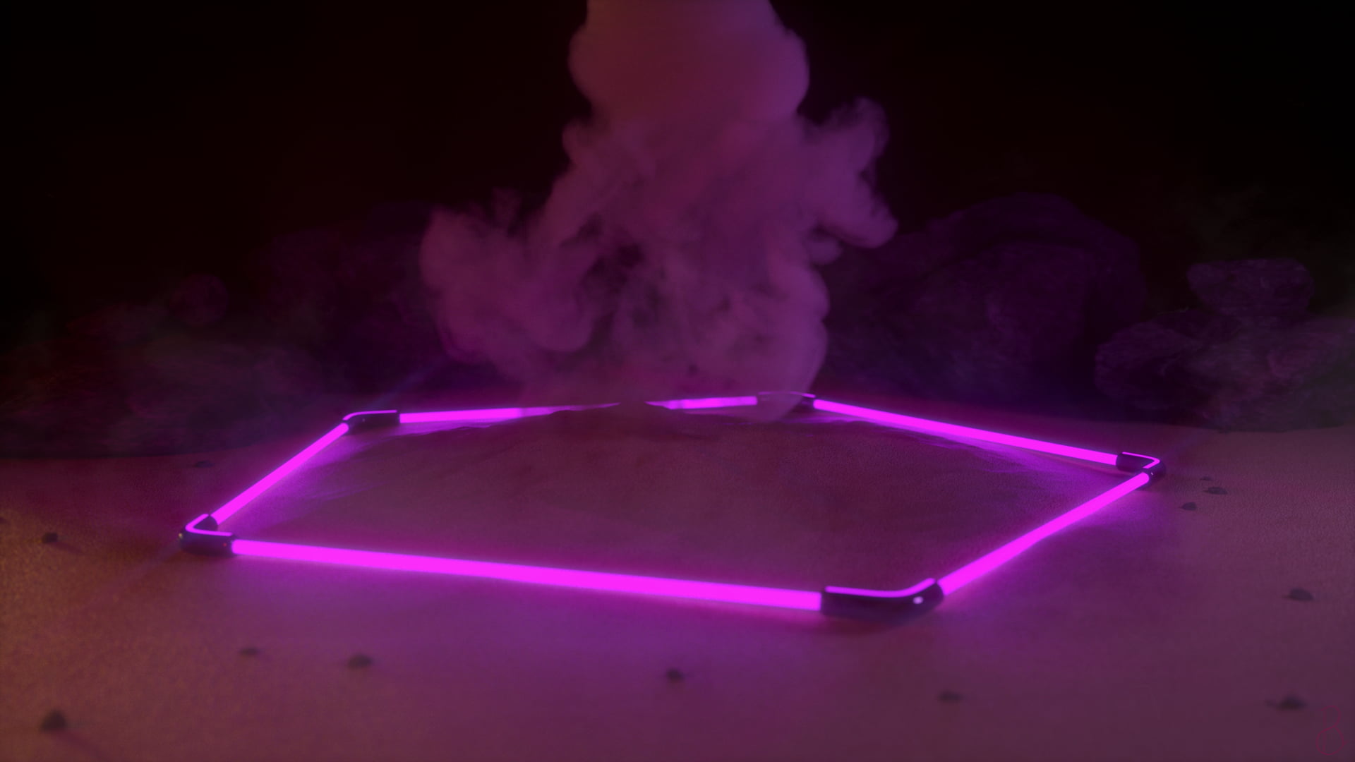 violet, shining, smoke, CGI, glowing, sand, neon, 1080P, OctaneRender, digital, HD Wallpaper