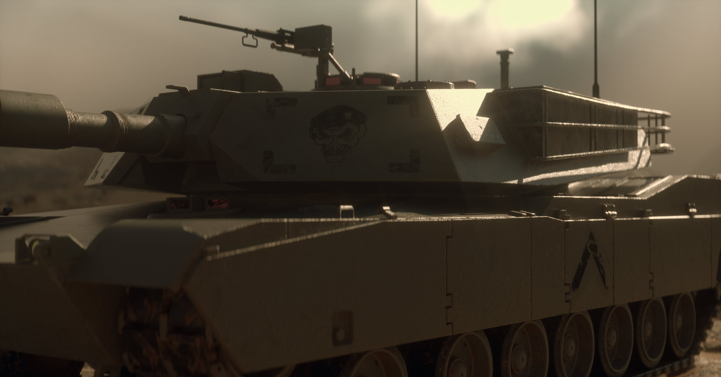 military, 2K, digital, render, tank, OctaneRender, desert, HD Wallpaper