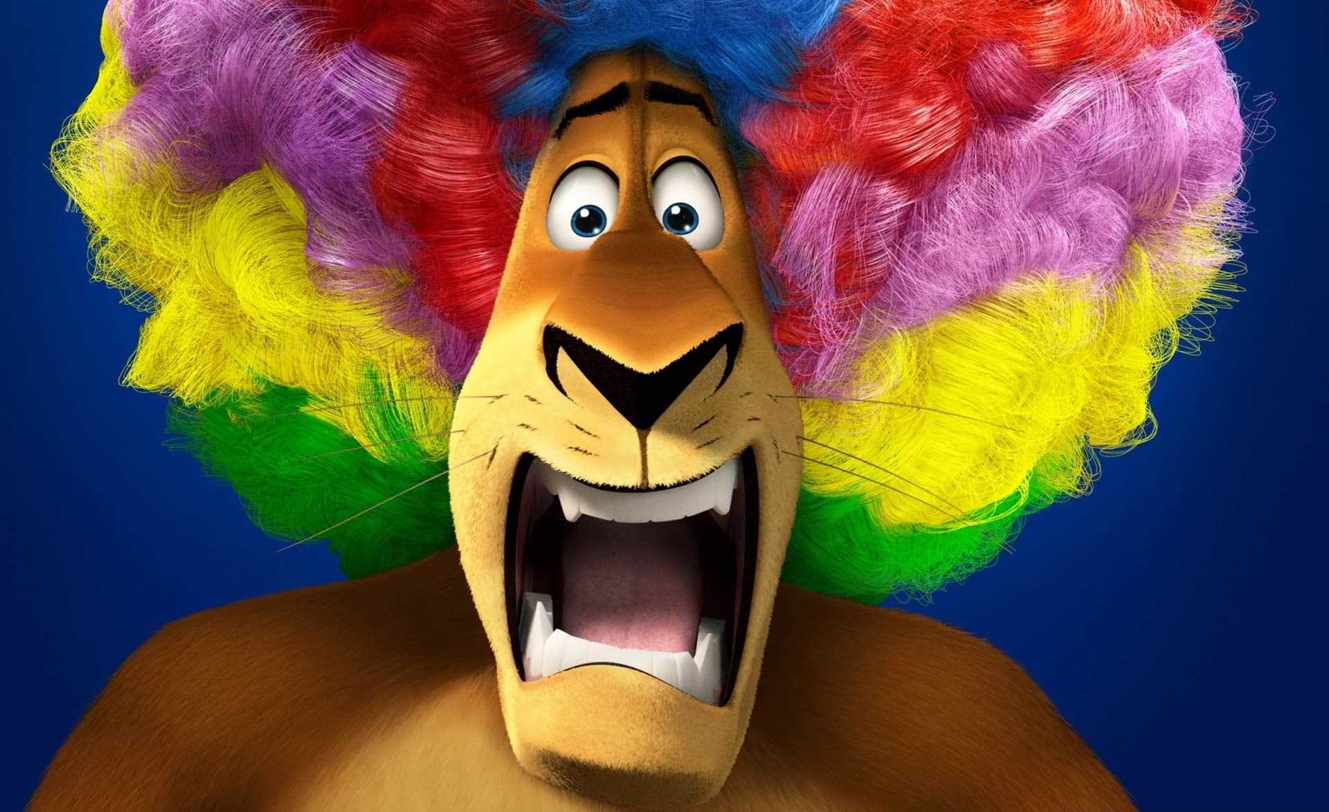 wig, creativity, Cartoons, clown, costume, s, art and craft, indoors, toy, no people, disguise, Madagascar, purple, celebration, close-up, human representation, HD Wallpaper