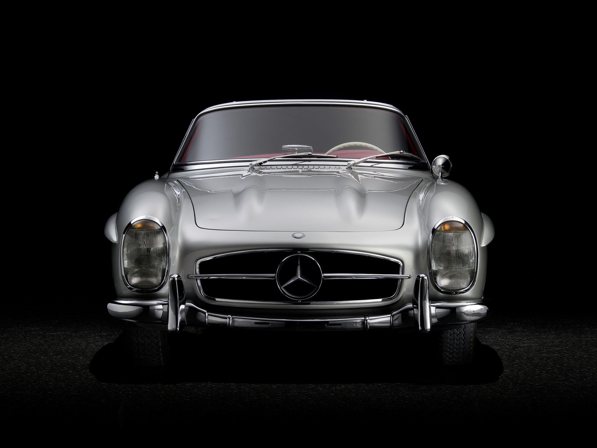 retro, 1080P, 1957, 300sl, r198, benz, mercedes, HD Wallpaper
