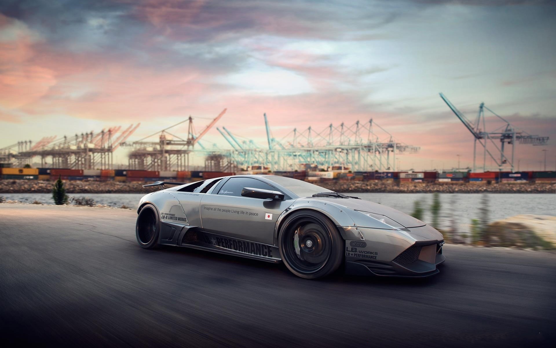 lp, Lamborghini, murcielago, sv, coupe, 1080P, silver, Supercar, Grey, HD Wallpaper
