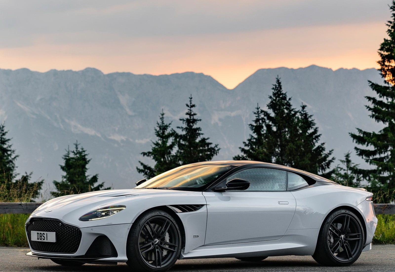 sky, beauty in nature, outdoors, 720P, transportation, mountain range, no people, day, motor vehicle, convertible, mode of transportation, sports car, HD Wallpaper