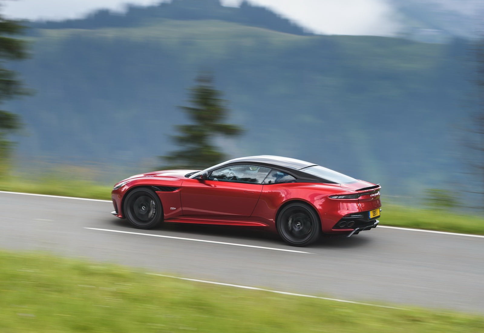 (2019), plant, outdoors, mode of transportation, on the move, aston, tree, day, no people, road, car, 720P, sports car, superleggera, martin, land vehicle, HD Wallpaper