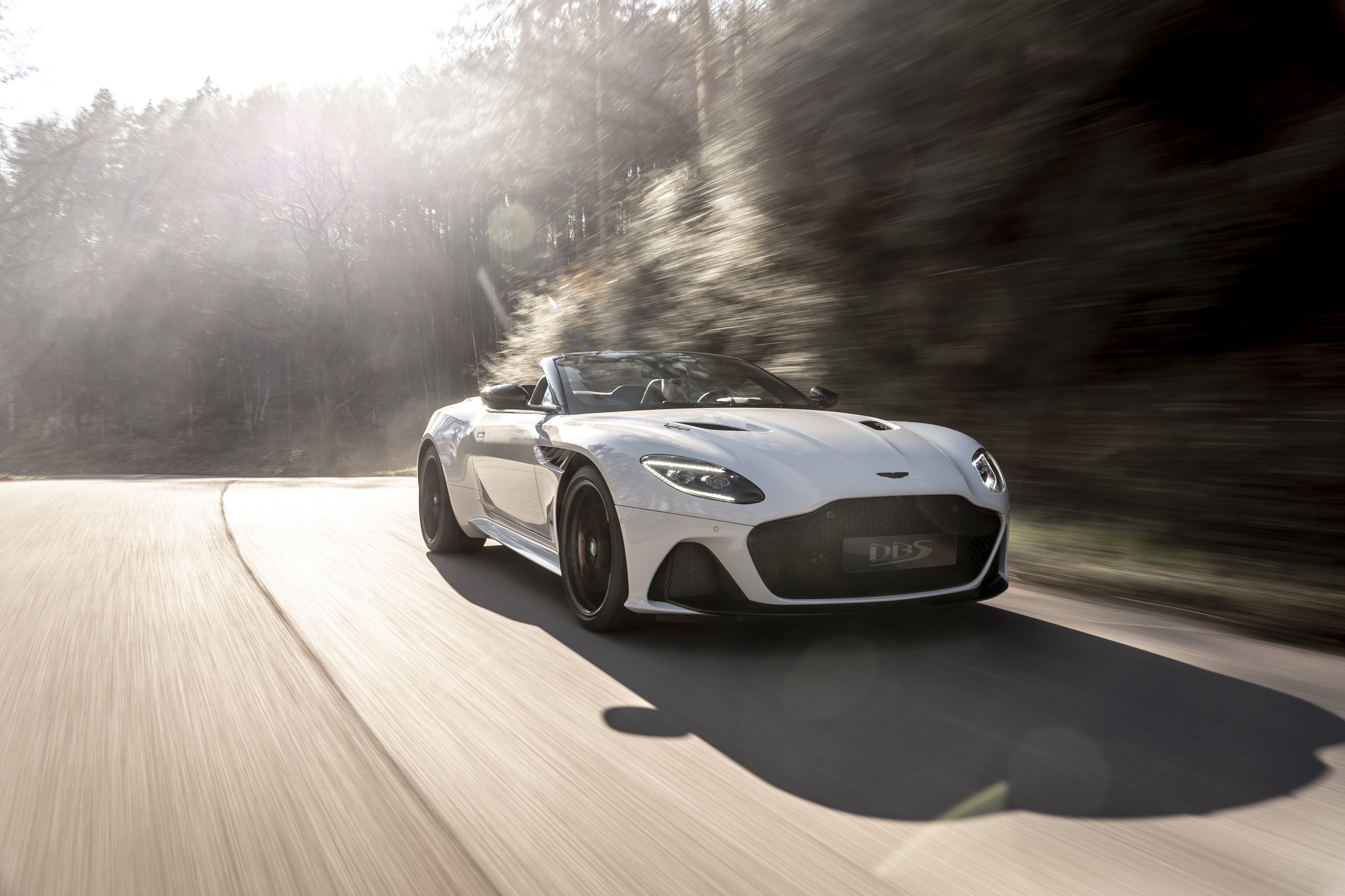 Aston Martin DBS, Cabriolet, White Car, Vehicle, 4K, Aston Martin, Sport Car, Aston Martin DBS Superleggera, HD Wallpaper