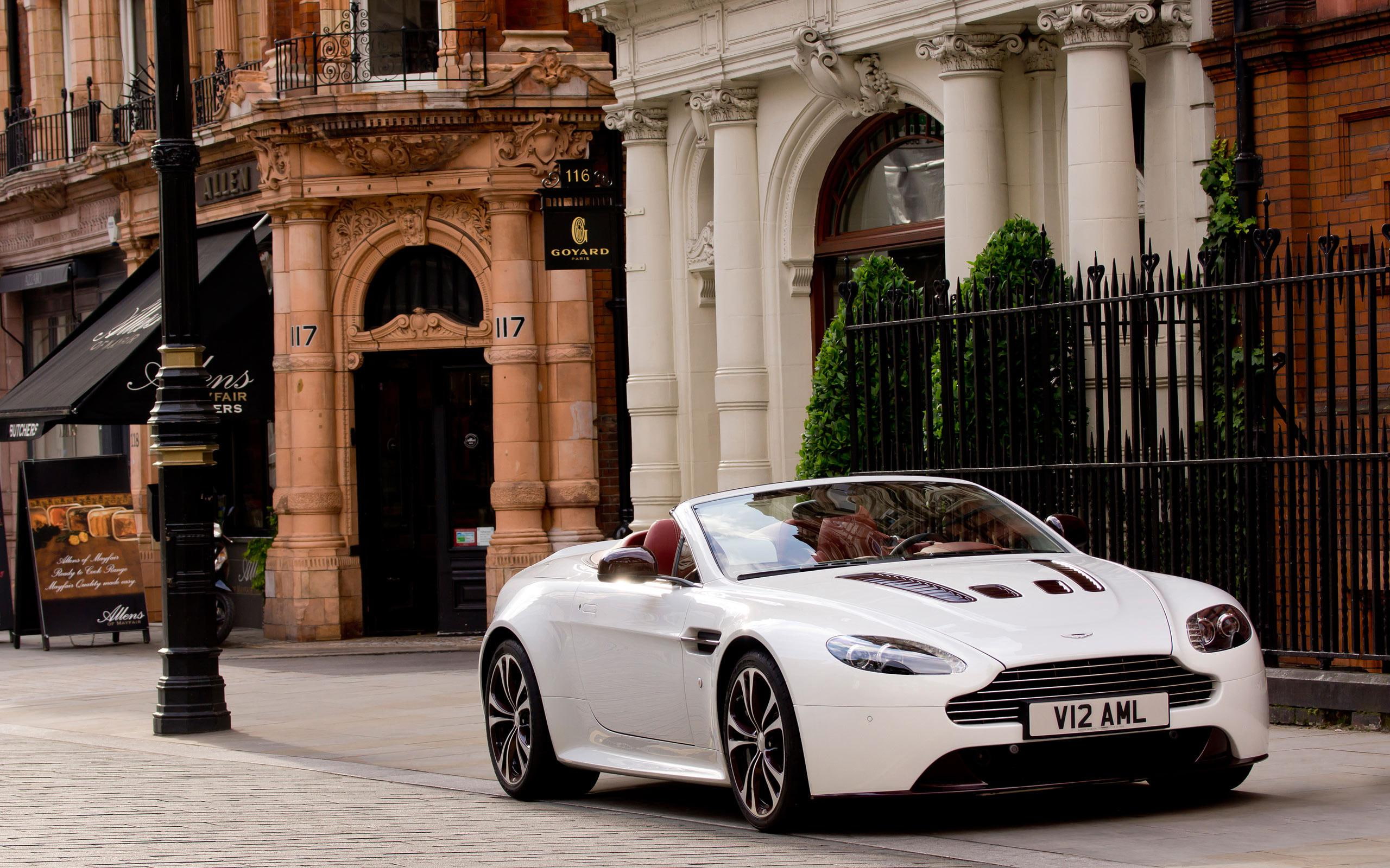 car, convertible, vantage, white, 2K, cars, martin, aston, aston martin, v, HD Wallpaper
