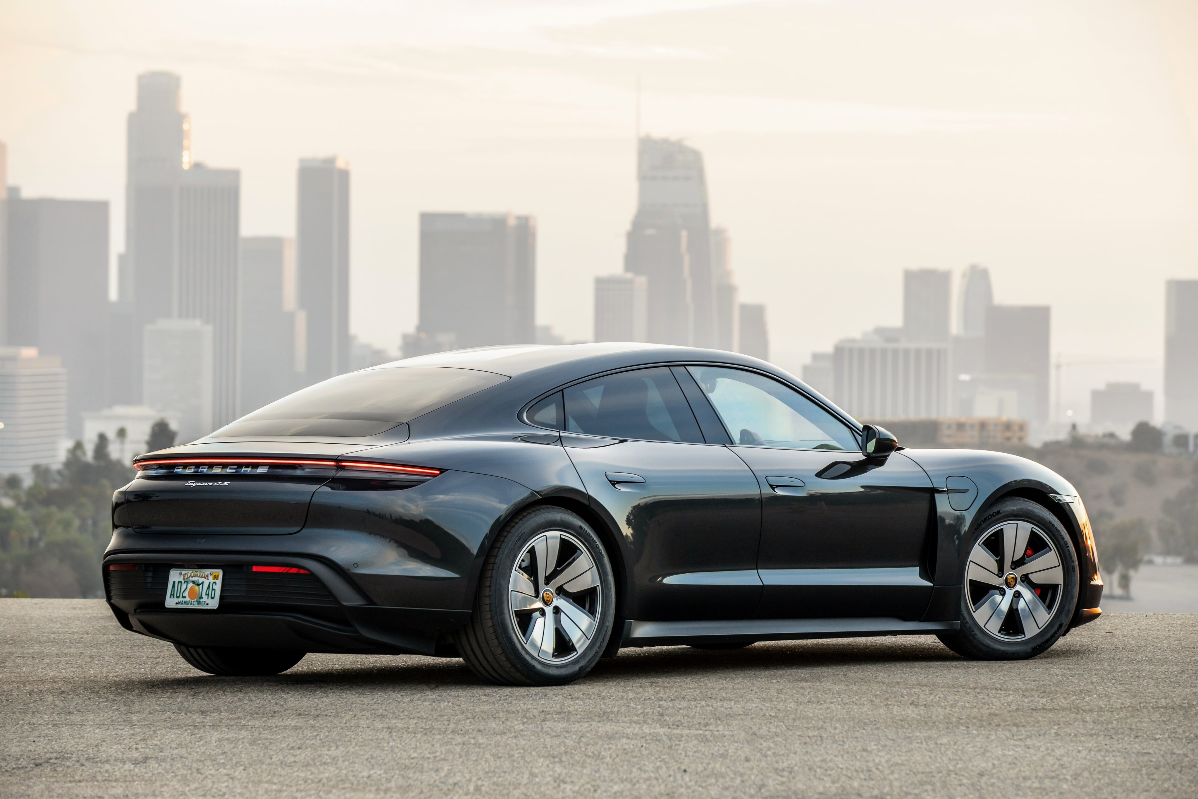 Car, Porsche, 4K, Porsche Taycan 4S, Sport Car, Black Car, Vehicle, HD Wallpaper