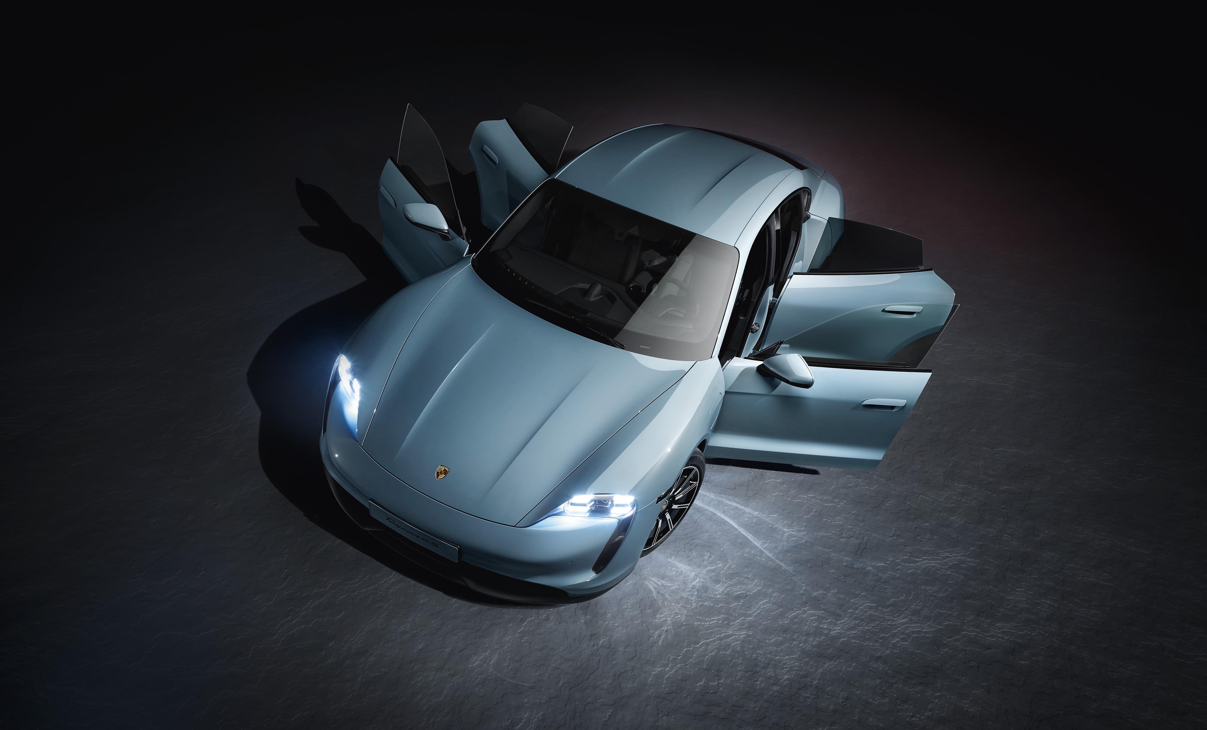 Blue Car, Porsche Taycan, Porsche, Car, Sport Car, Vehicle, Porsche Taycan 4S, 4K, HD Wallpaper