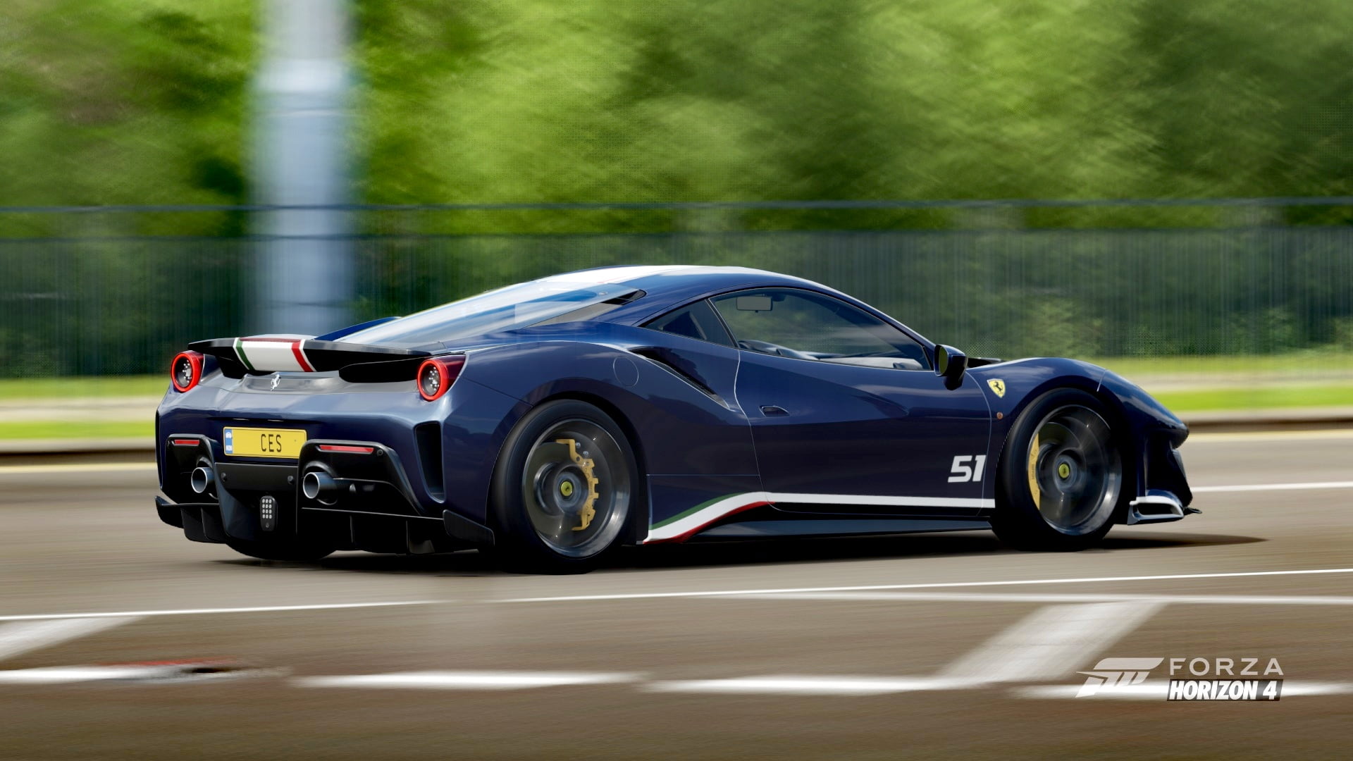 1080P, Forza, video games, Ferrari 488 pista, screen shot, Ferrari, Forza Horizon 4, HD Wallpaper