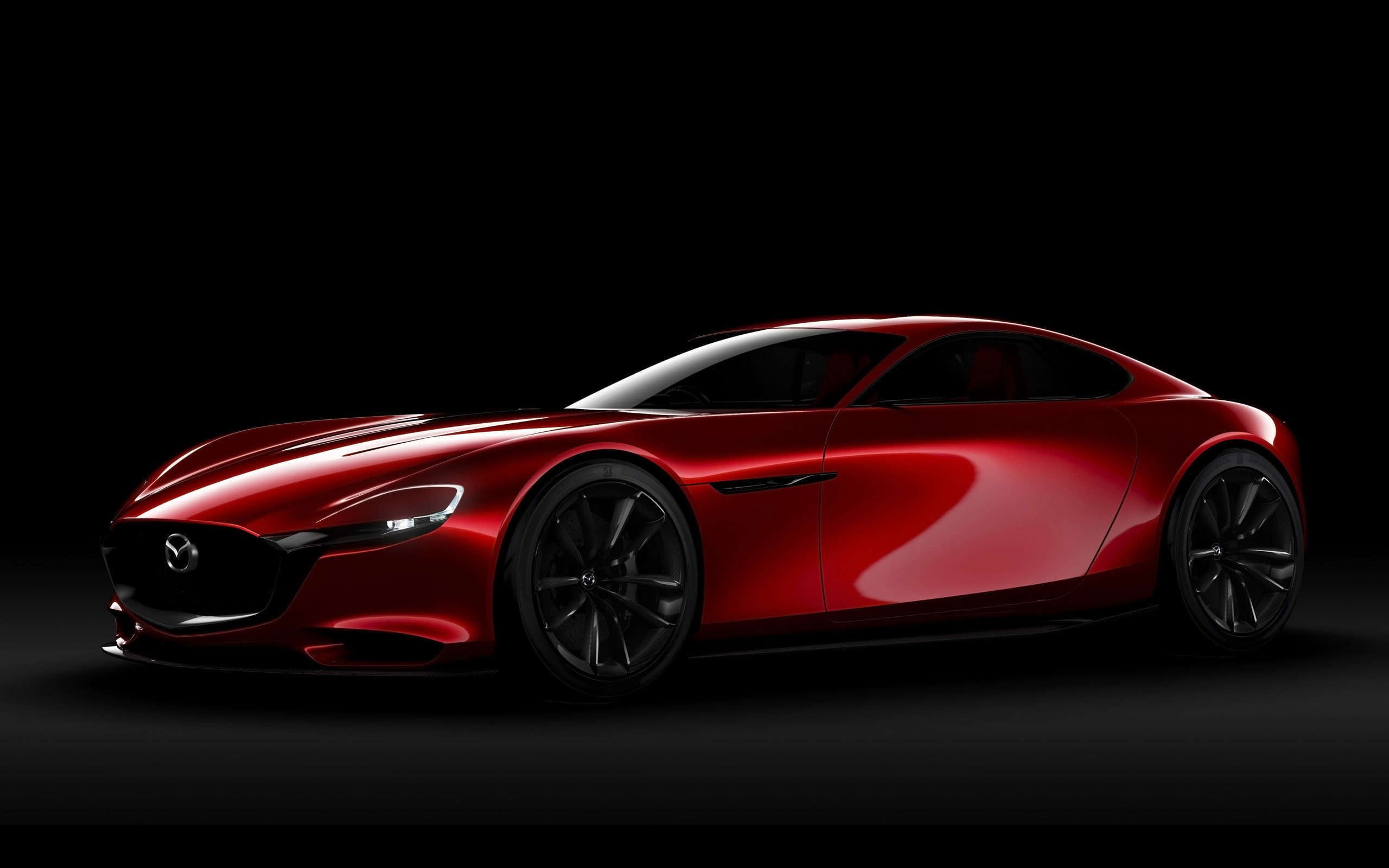 wealth, rx, mazda, wheel, black background, chrome, no people, concept, land vehicle, night, studio shot, copy space, speed, luxury, shiny, coupe, HD Wallpaper