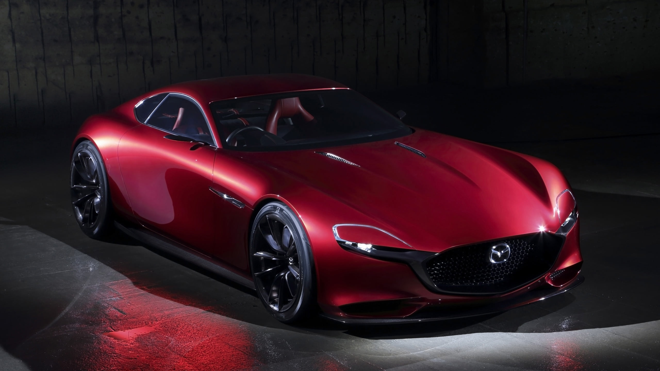 Mazda, Mazda RX-Vision, 2K, red cars, HD Wallpaper