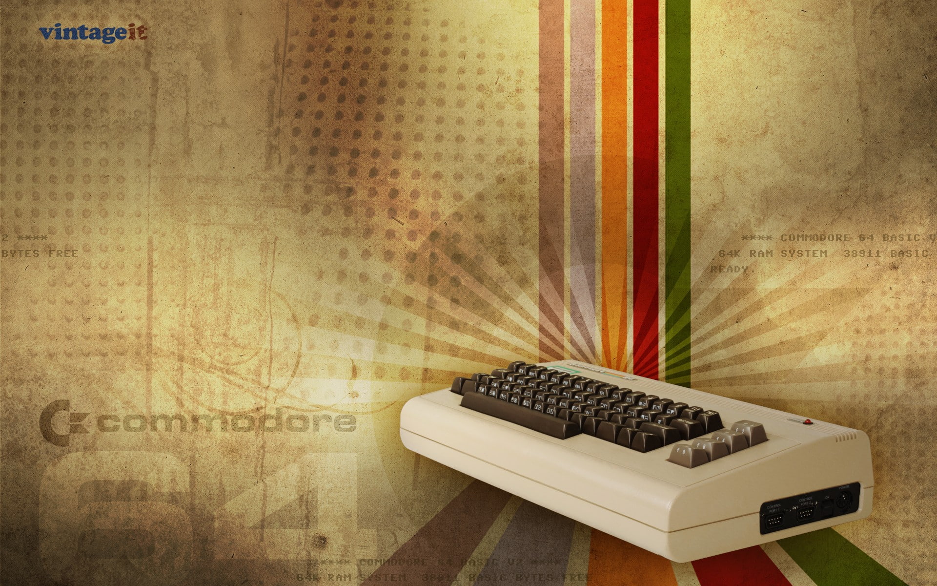 retro, commodore, digital, art, c64, 1080P, multicolor, HD Wallpaper