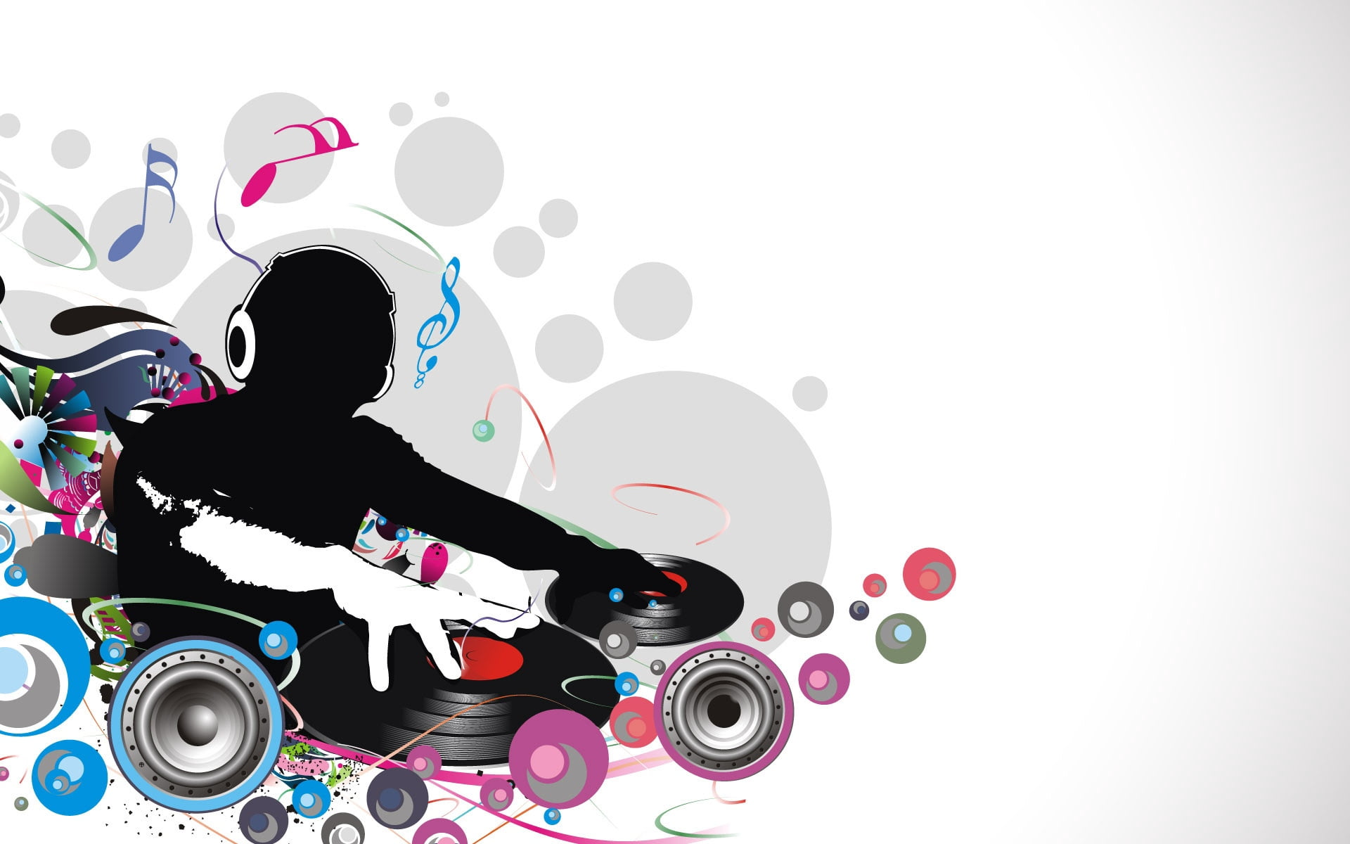 1080P, retro Styled, playing, speaker, illustrations And Vector Art, modern Rock, multi Colored, red, leisure activity, funky, musical Note, event, vector, HD Wallpaper
