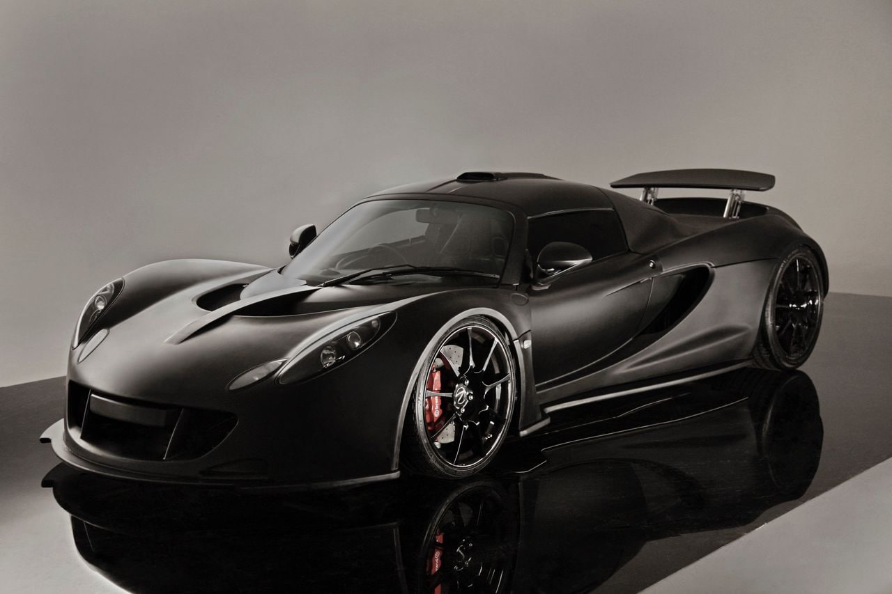 car, 720P, Super Car, black cars, Hennessey Venom GT, vehicle, HD Wallpaper