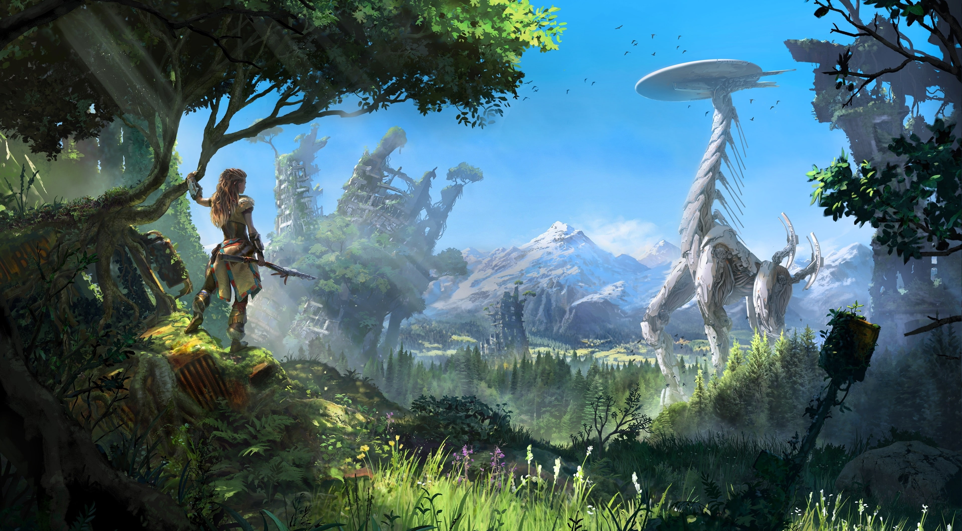 4K, PlayStation 4, Xbox One, action role-playing, Windows, Horizon Zero Dawn, Best Games, HD Wallpaper