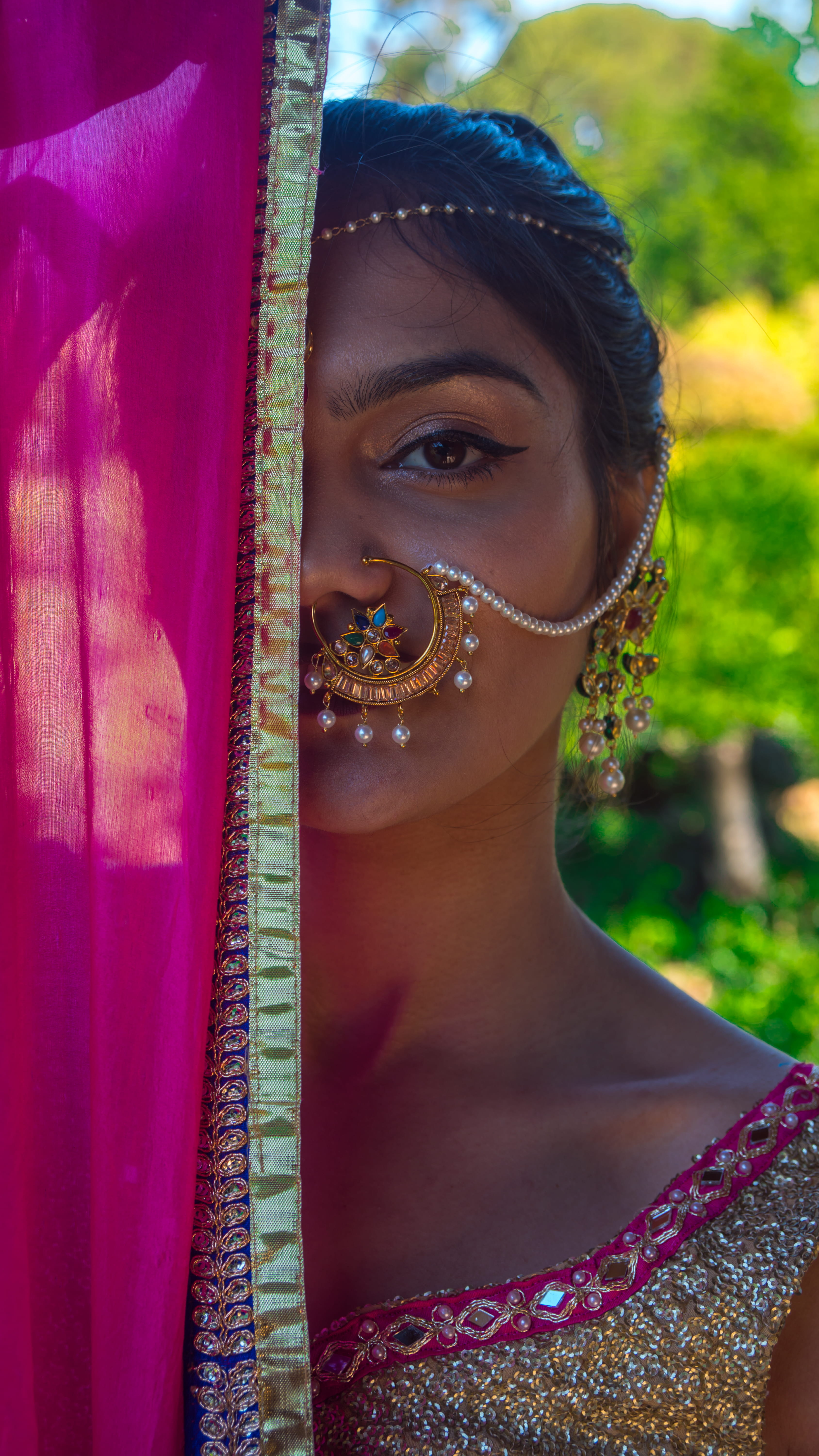 one person, women, indian princess, jewelry, adult, portrait, 5K, real people, beauty, looking at camera, hairstyle, necklace, day, beautiful woman, young women, Phone HD Wallpaper