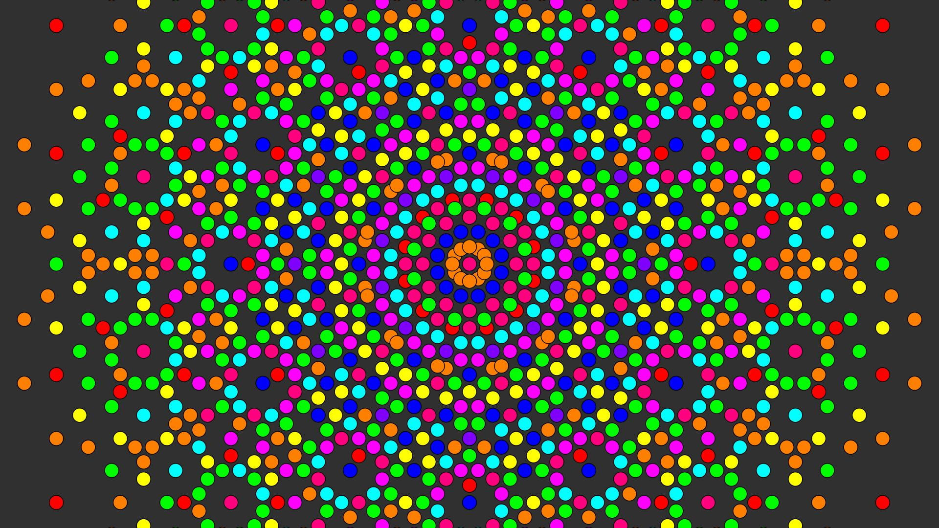 symmetry, circle, abstract, psychedelic, artwork, colorful, 1080P, HD Wallpaper