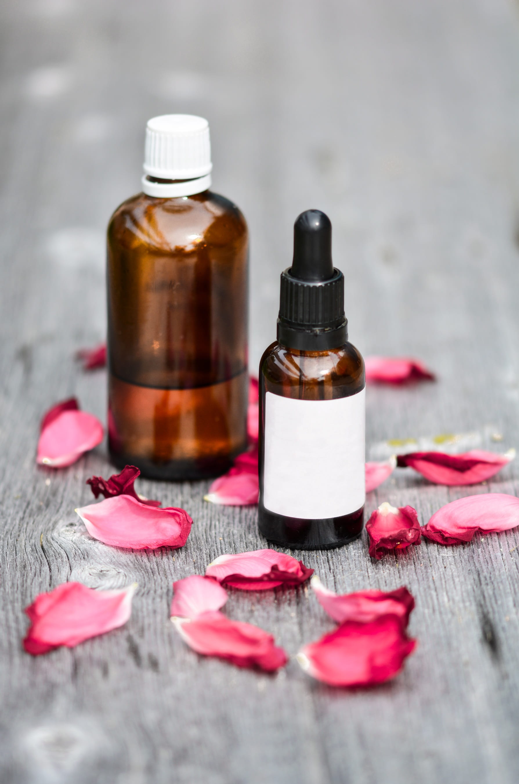 flower, oil, relaxation, healthcare and medicine, aromatic, zen, spa, close-up, pink color, aroma, glass, label, food, wellness, alternative, bottles, still life, Phone HD Wallpaper
