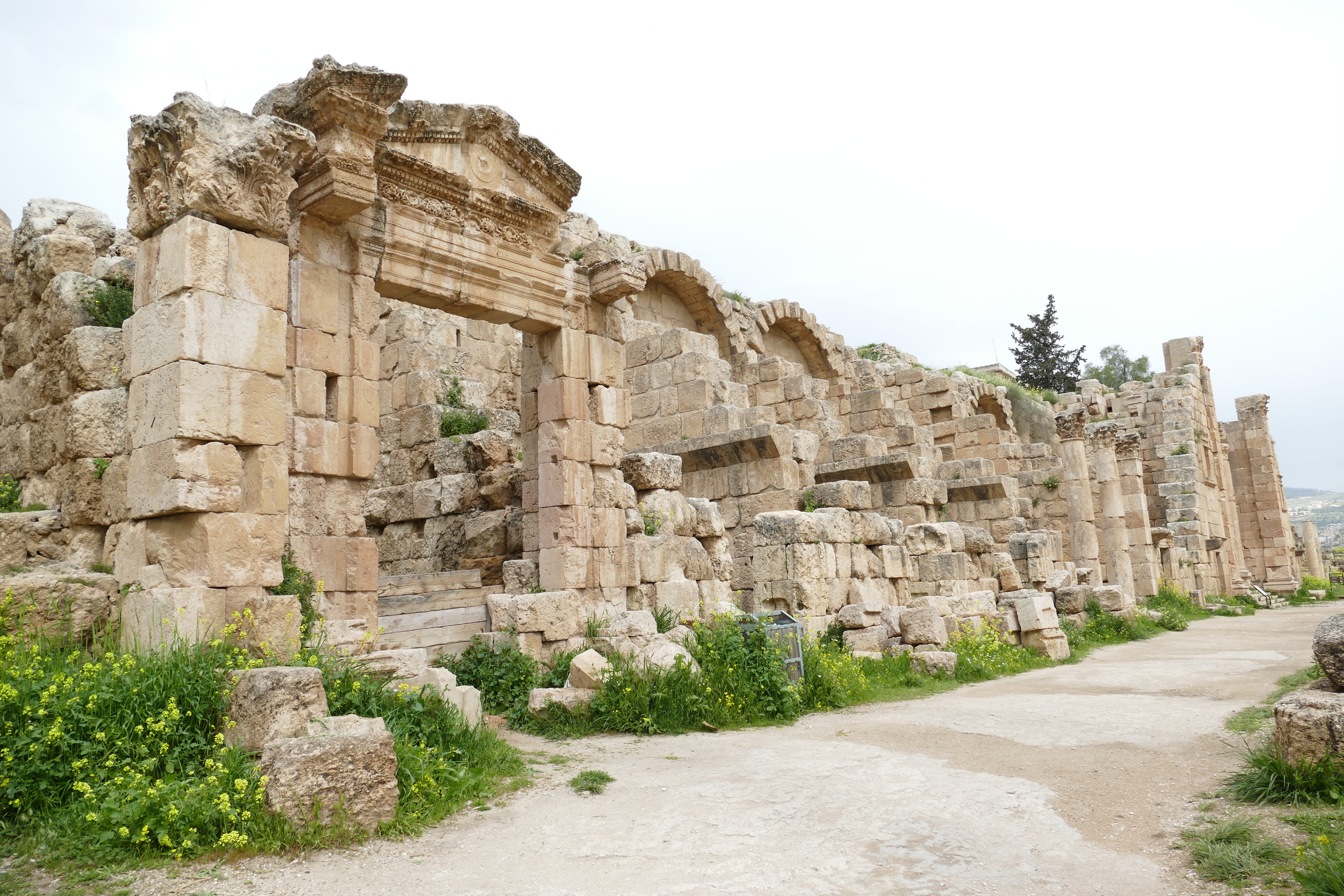 jordan, place of worship, old, day, decapolis, travel destinations, deterioration, roman, no people, architectural column, pillar, architecture, gerasa, HD Wallpaper