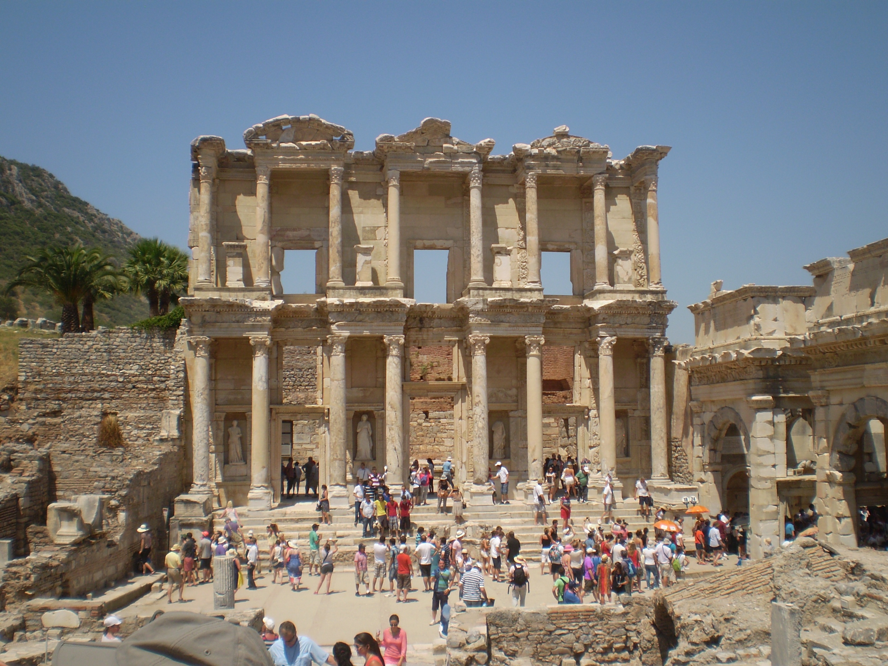 archaeology, men, leisure activity, ephesus, architectural column, ancient civilization, travel destinations, travel, tourism, history, lifestyles, outdoors, HD Wallpaper