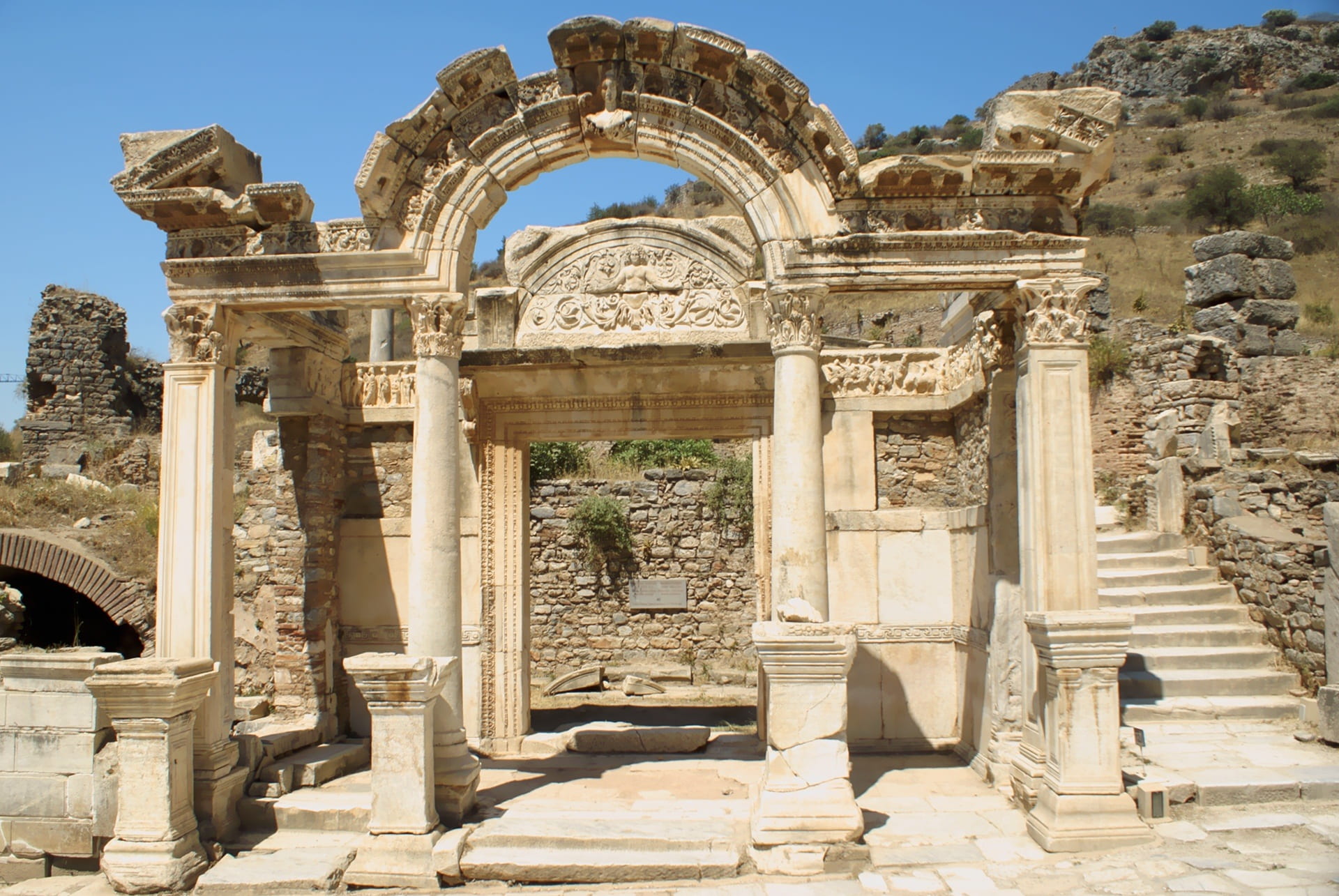 temple, the past, archaeology, nature, concrete, arch, outdoors, 1080P, ancient, architectural column, archaeological, architecture, ancient civilization, HD Wallpaper