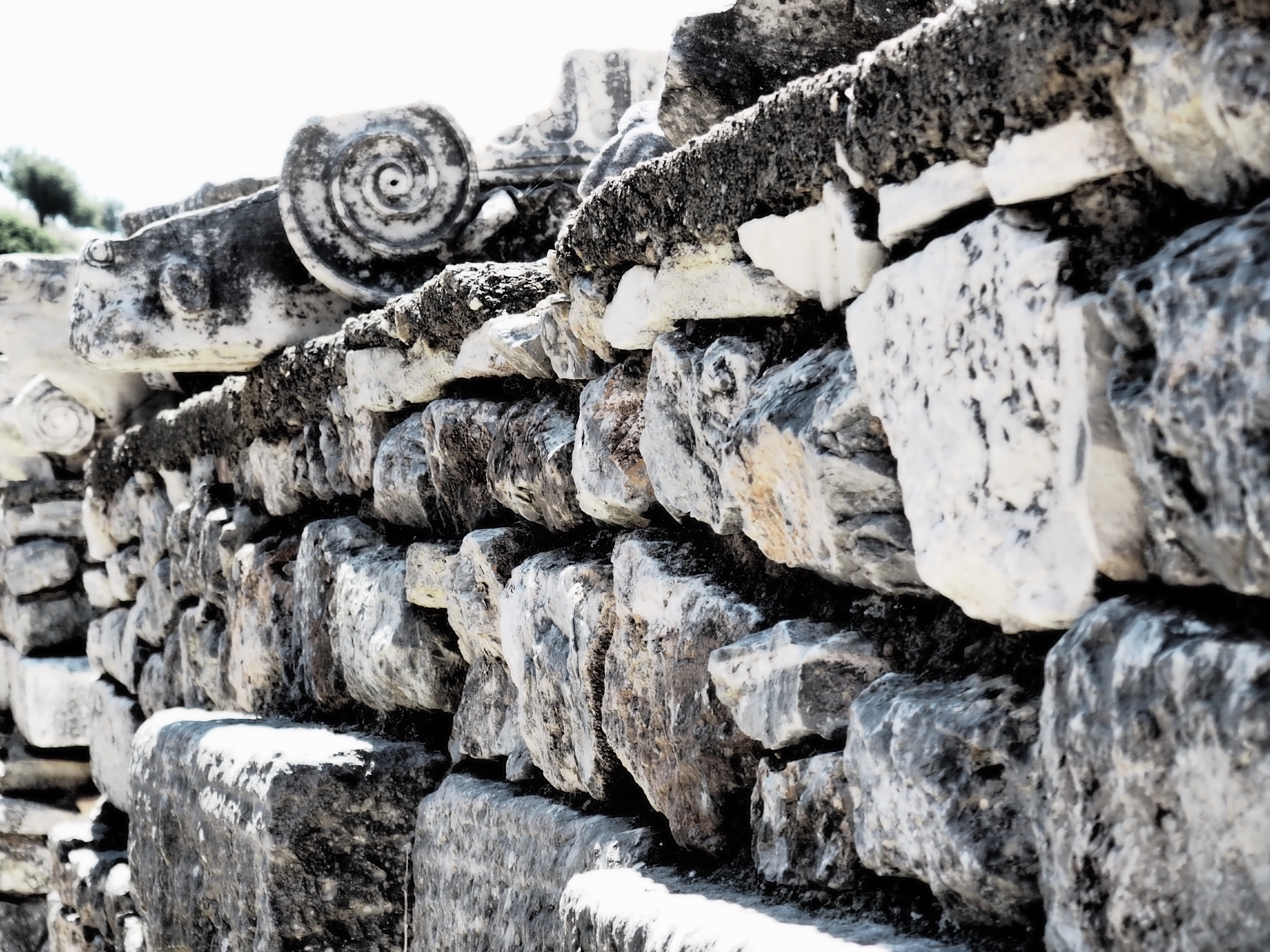 timber, stone wall, turkey, stack, 4K, outdoors, large group of objects, cold temperature, snow, winter, focus on foreground, log, abundance, no people, HD Wallpaper