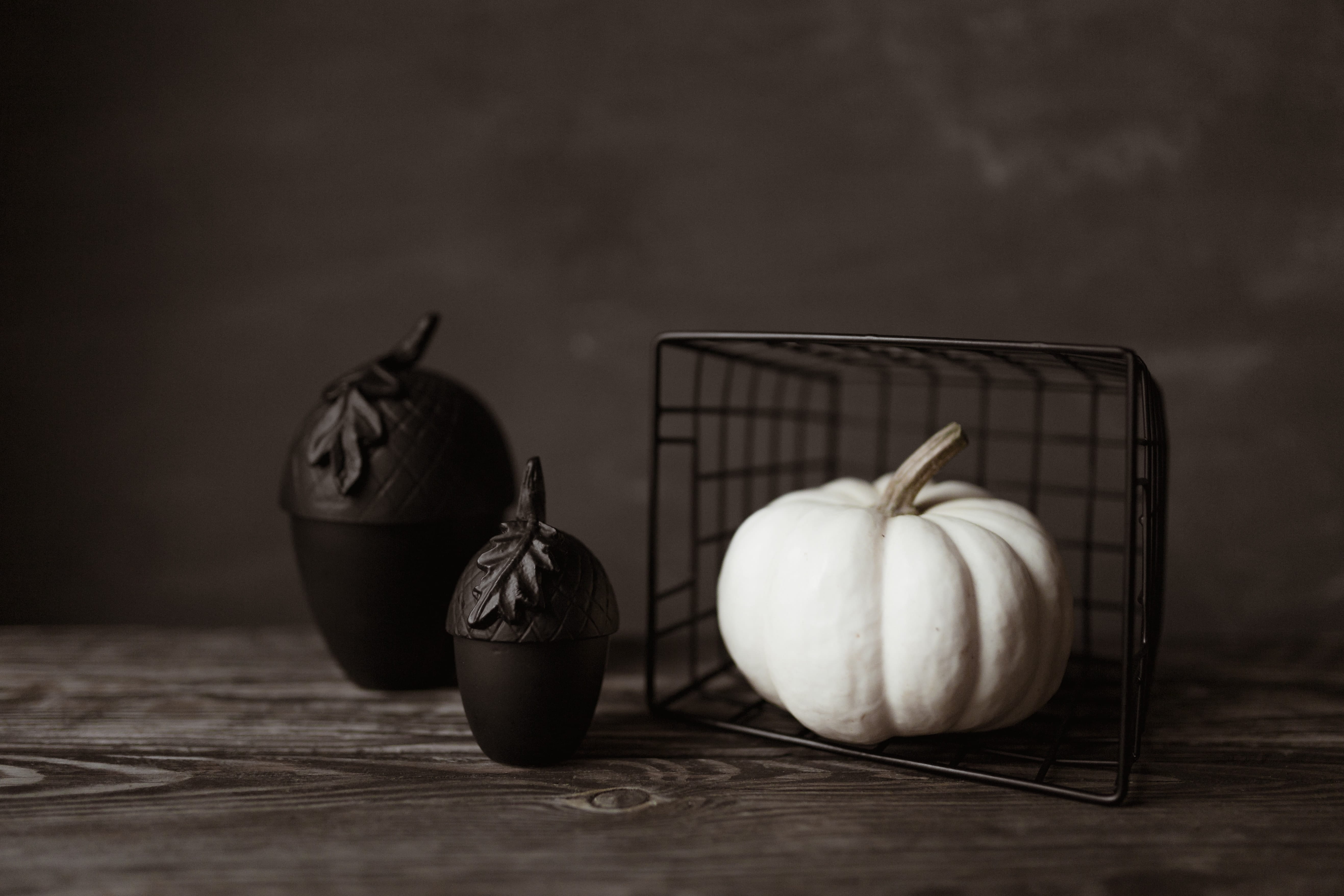 no people, home decor, 5K, black background, flowers, close-up, onion, studio shot, still life, healthy eating, white pumpkin, vegetable, fruit, home, HD Wallpaper