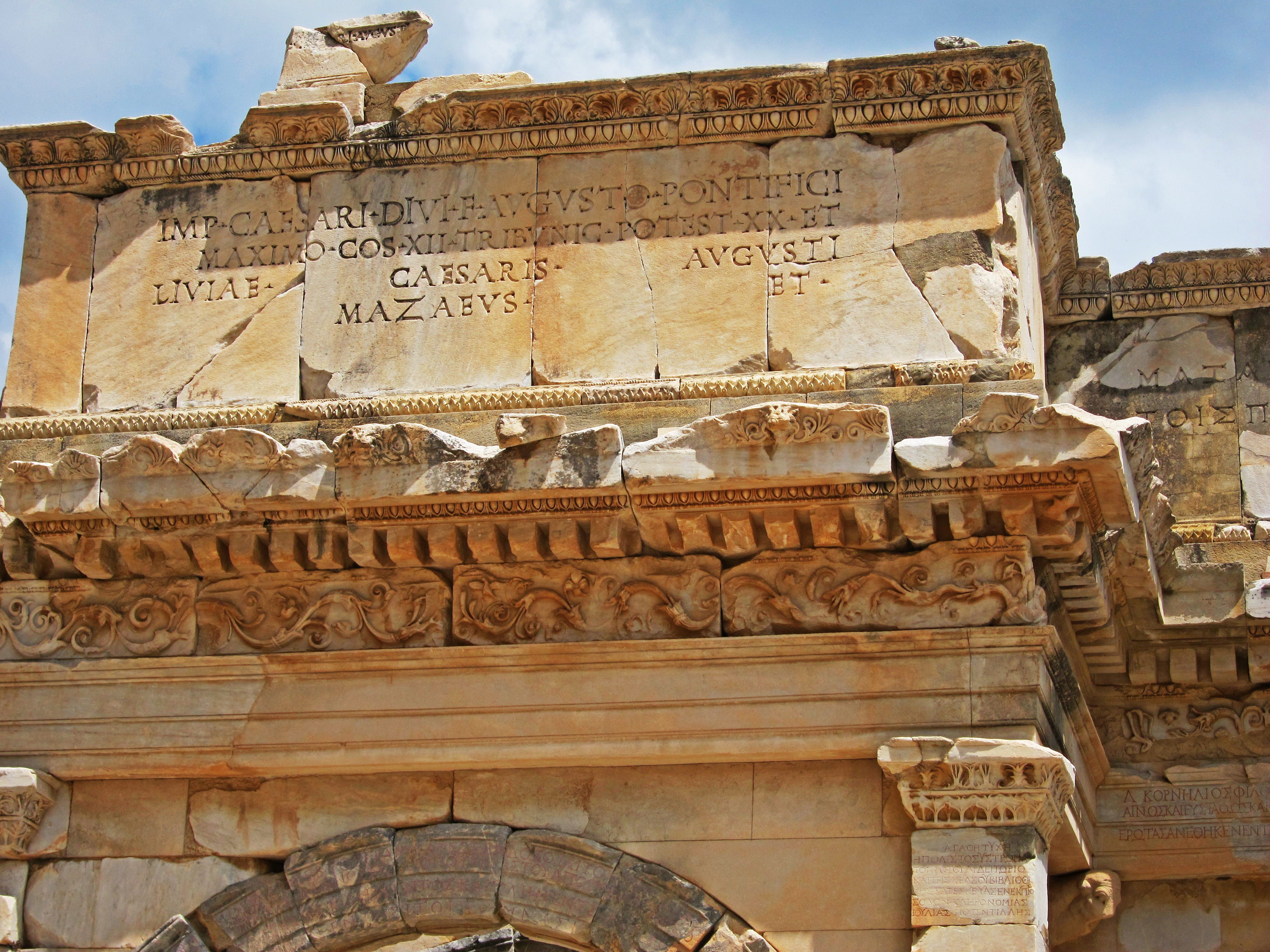 tourism, old, ruined, low angle view, caesar, art and craft, archaeology, the past, travel destinations, 5K, history, text, religion, day, building exterior, HD Wallpaper
