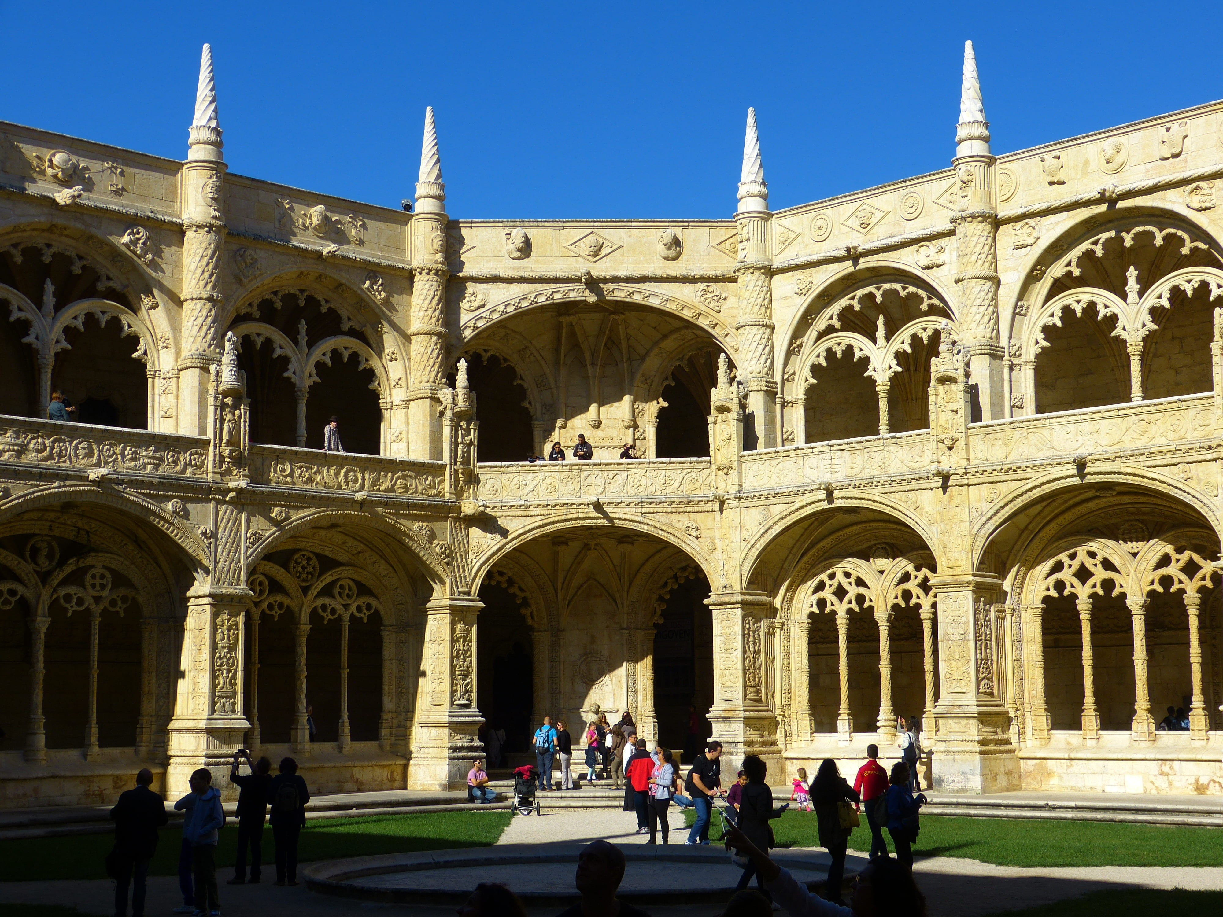 the past, outdoors, real people, lisboa, unesco world heritage, belem, history, visit, men, lifestyles, architectural column, tourist, women, jeronimo monastery, HD Wallpaper