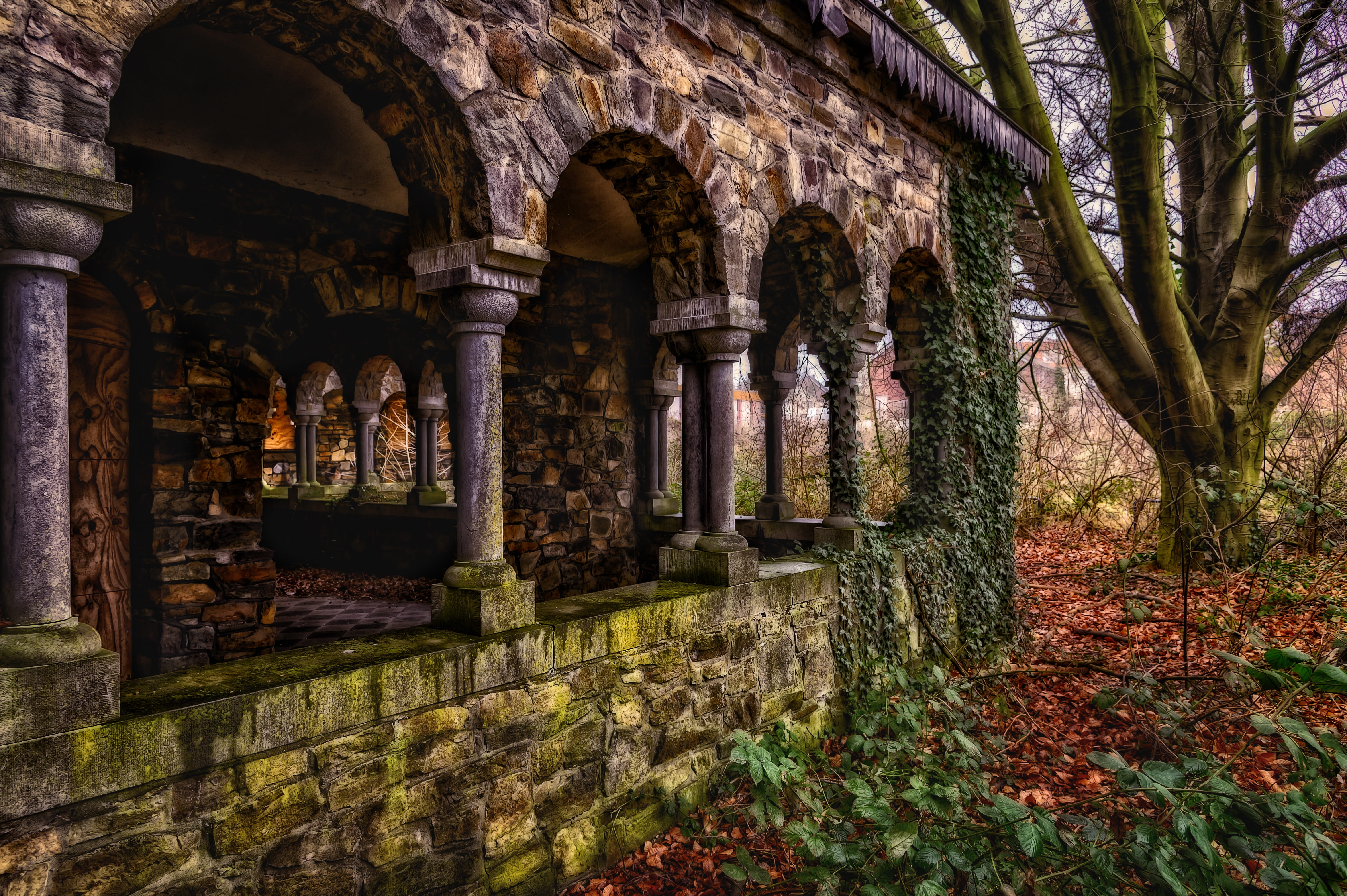dark, pforphoto, the past, travel destinations, lost places, gloomy, abandoned, old, masonry, arch, architectural column, ancient, building exterior, tourism, HD Wallpaper