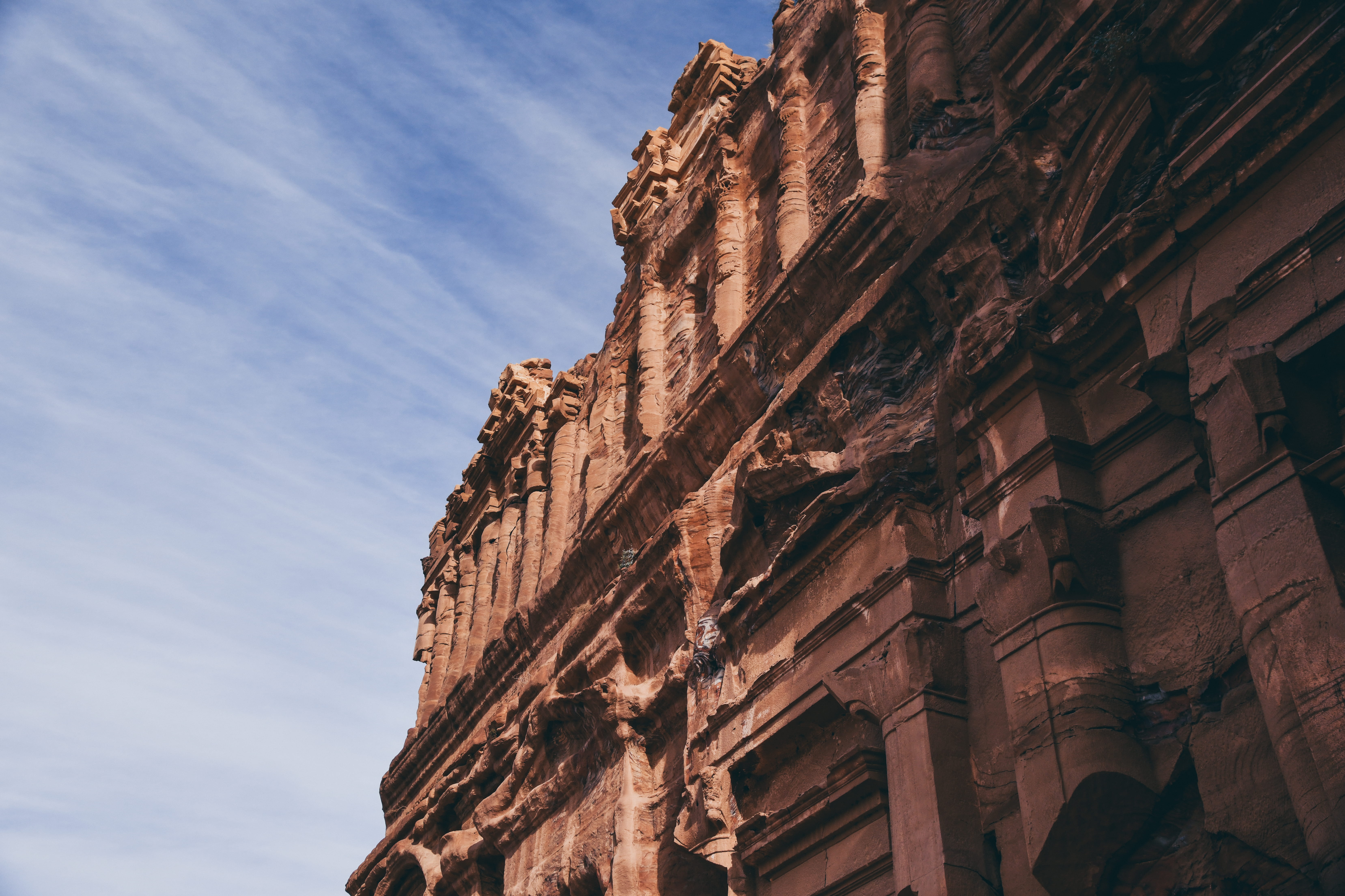 soil, pillar, temple, wall, building, ruined, cloud - sky, column, apartment, ancient, no people, travel destinations, concrete, day, petra, the past, nature, HD Wallpaper