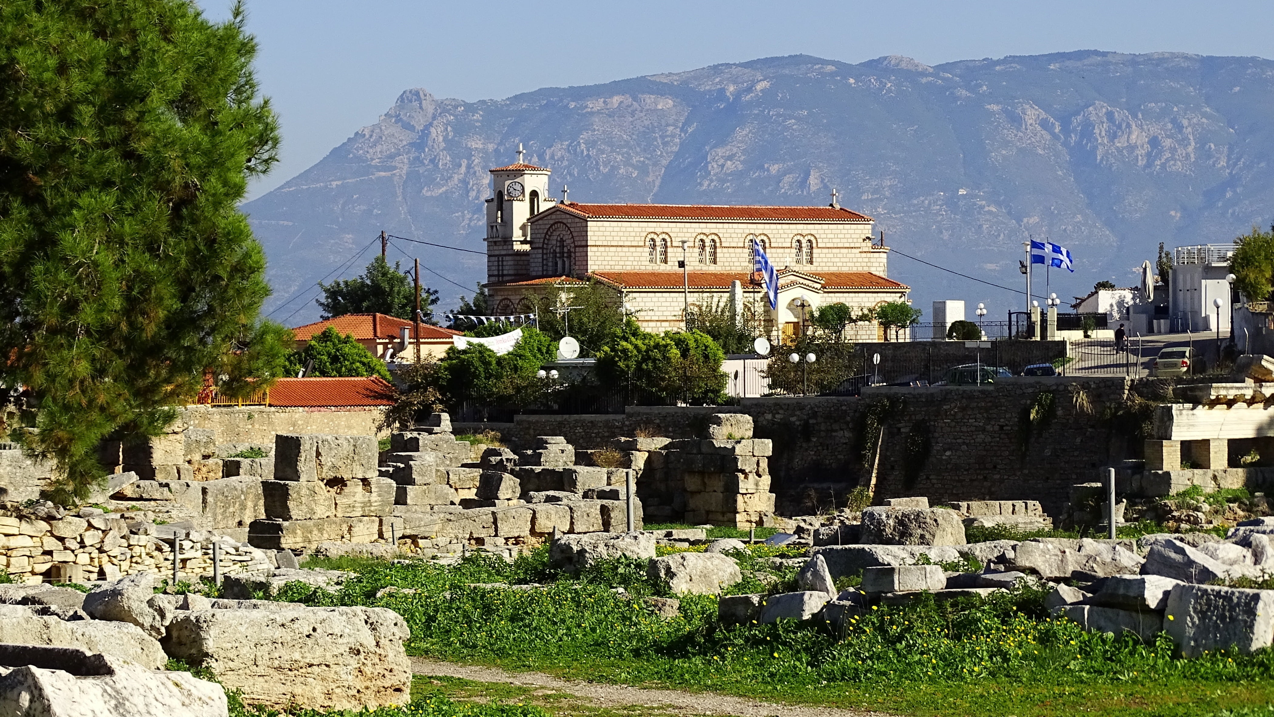 site, day, old building, places of interest, built structure, plant, the past, outdoors, temple, greek town, travel destinations, tourism, building exterior, HD Wallpaper