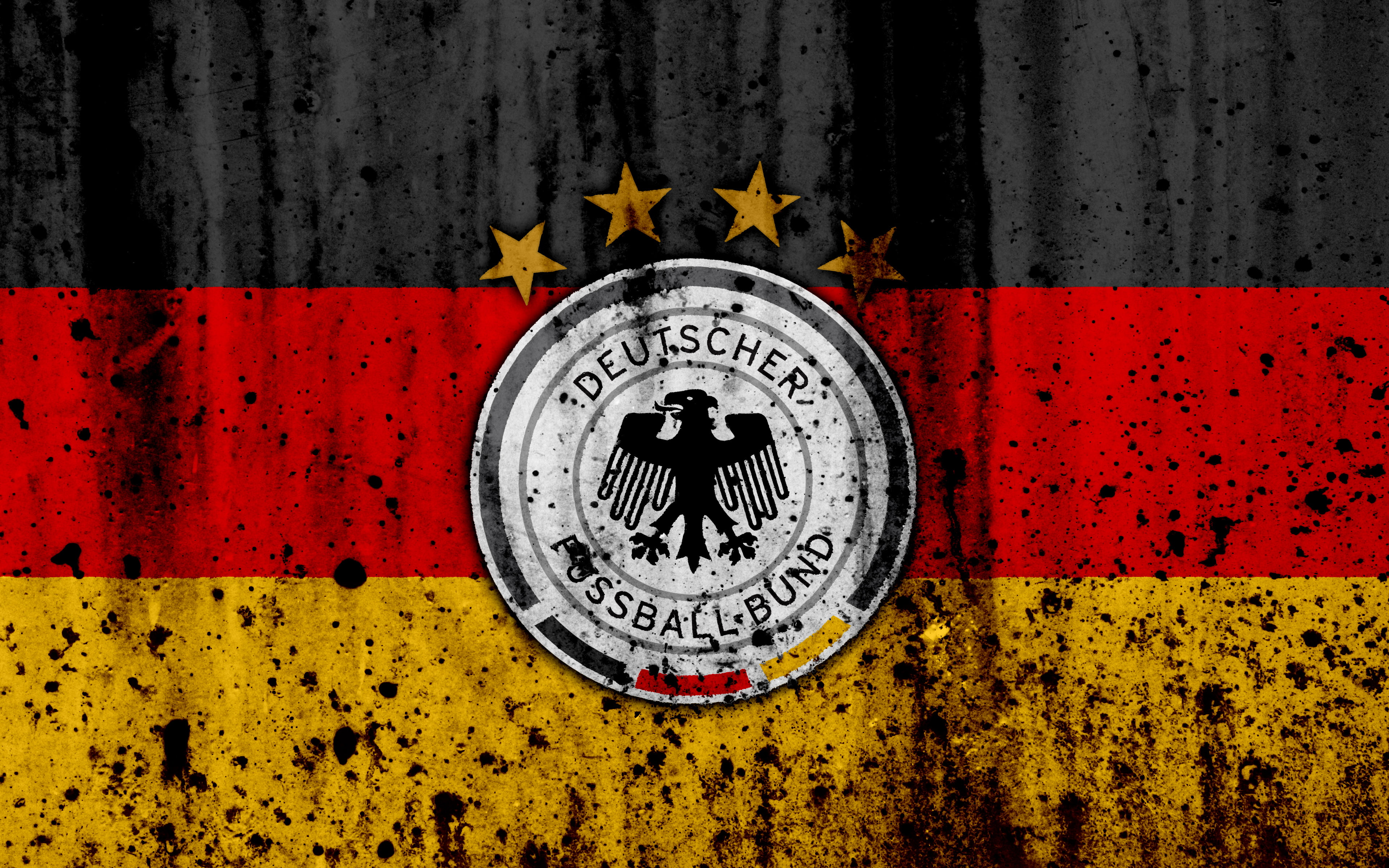 4K, Germany, Soccer, Germany National Football Team, Logo, Emblem, HD Wallpaper