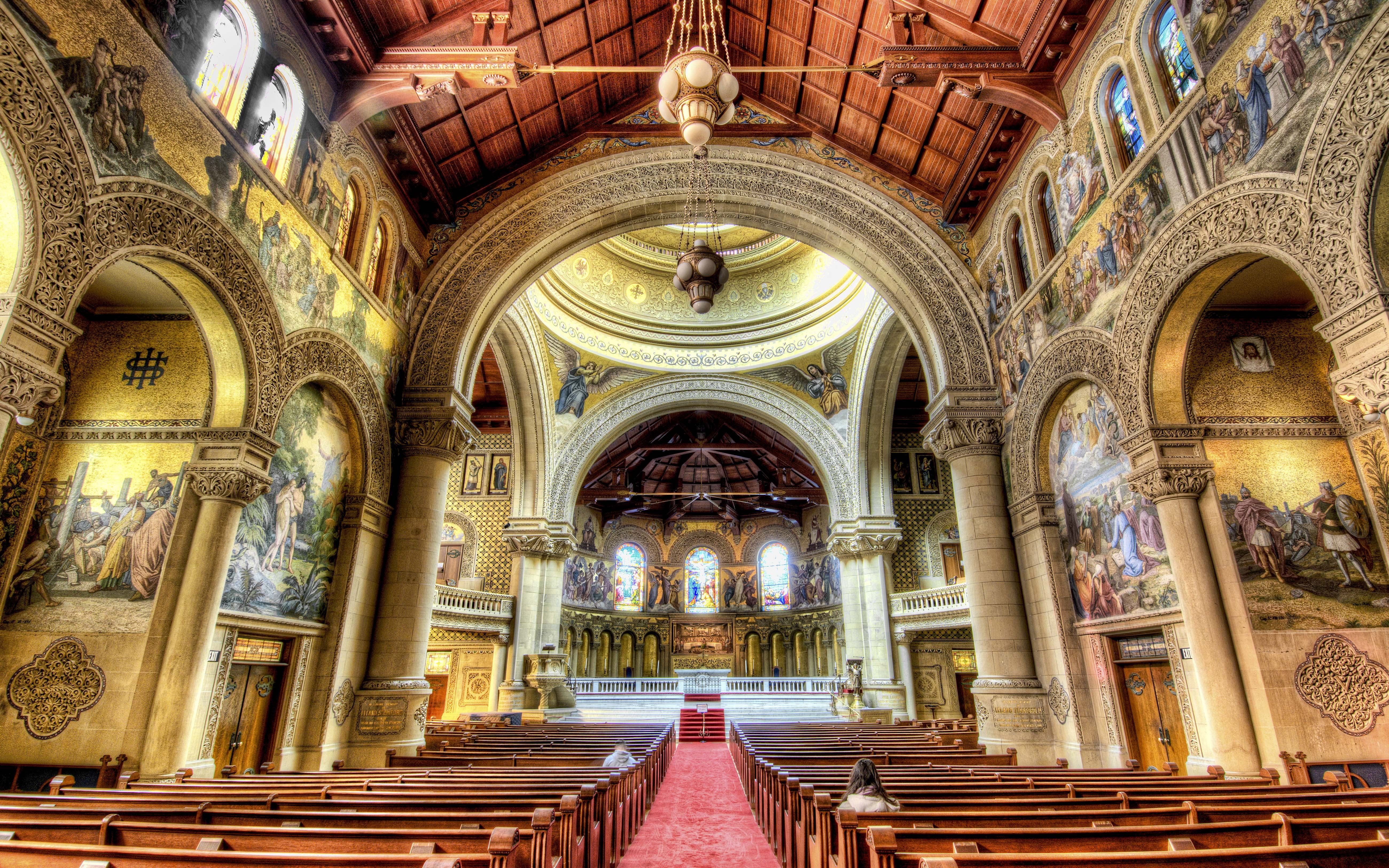 the past, the way forward, direction, states, stanford, aisle, hd, california, united, place of worship, building, diminishing perspective, HD Wallpaper