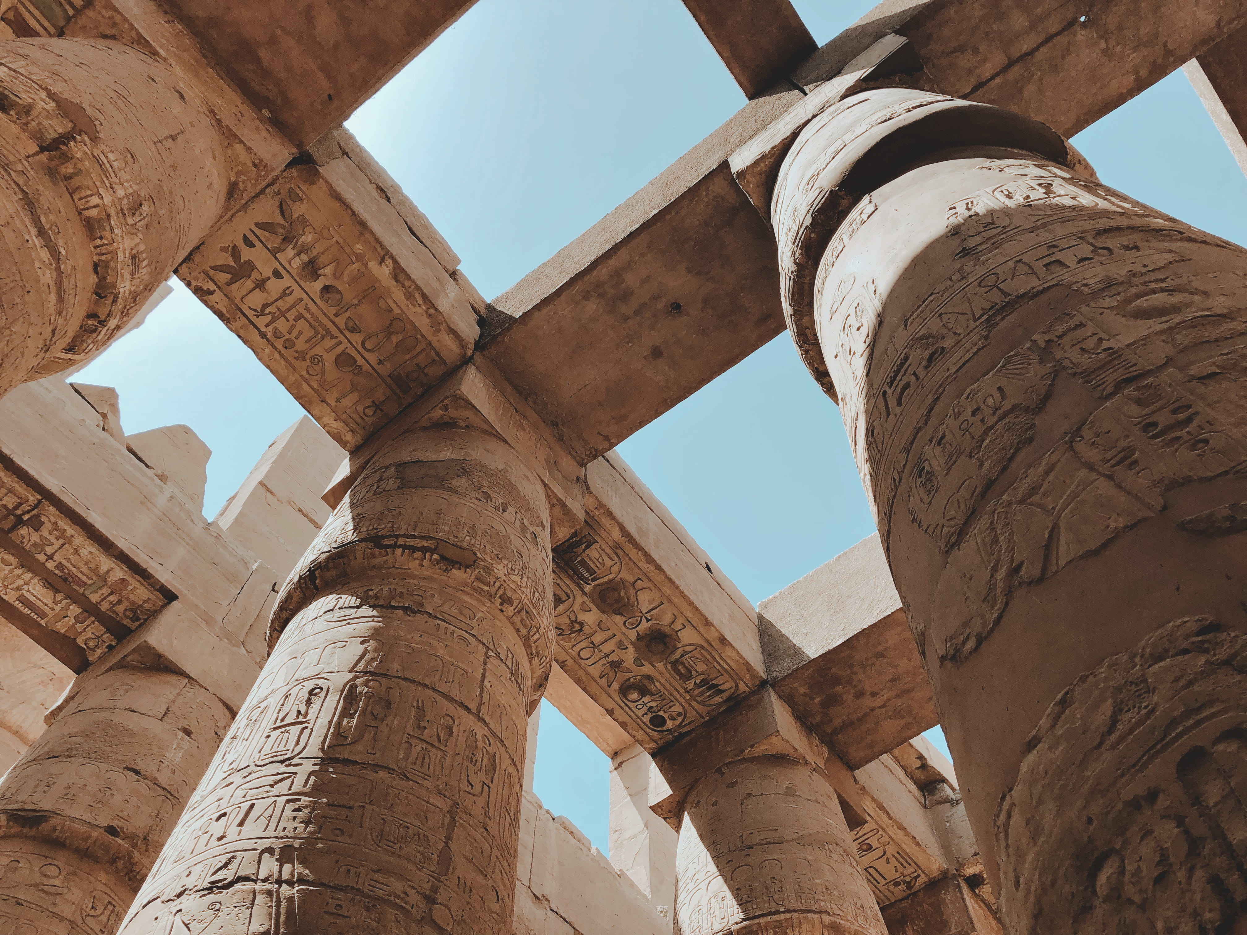 built structure, historical, architecture, place of worship, building exterior, museum, day, archaeology, travel destinations, 4K, karnak, temple, travel, HD Wallpaper